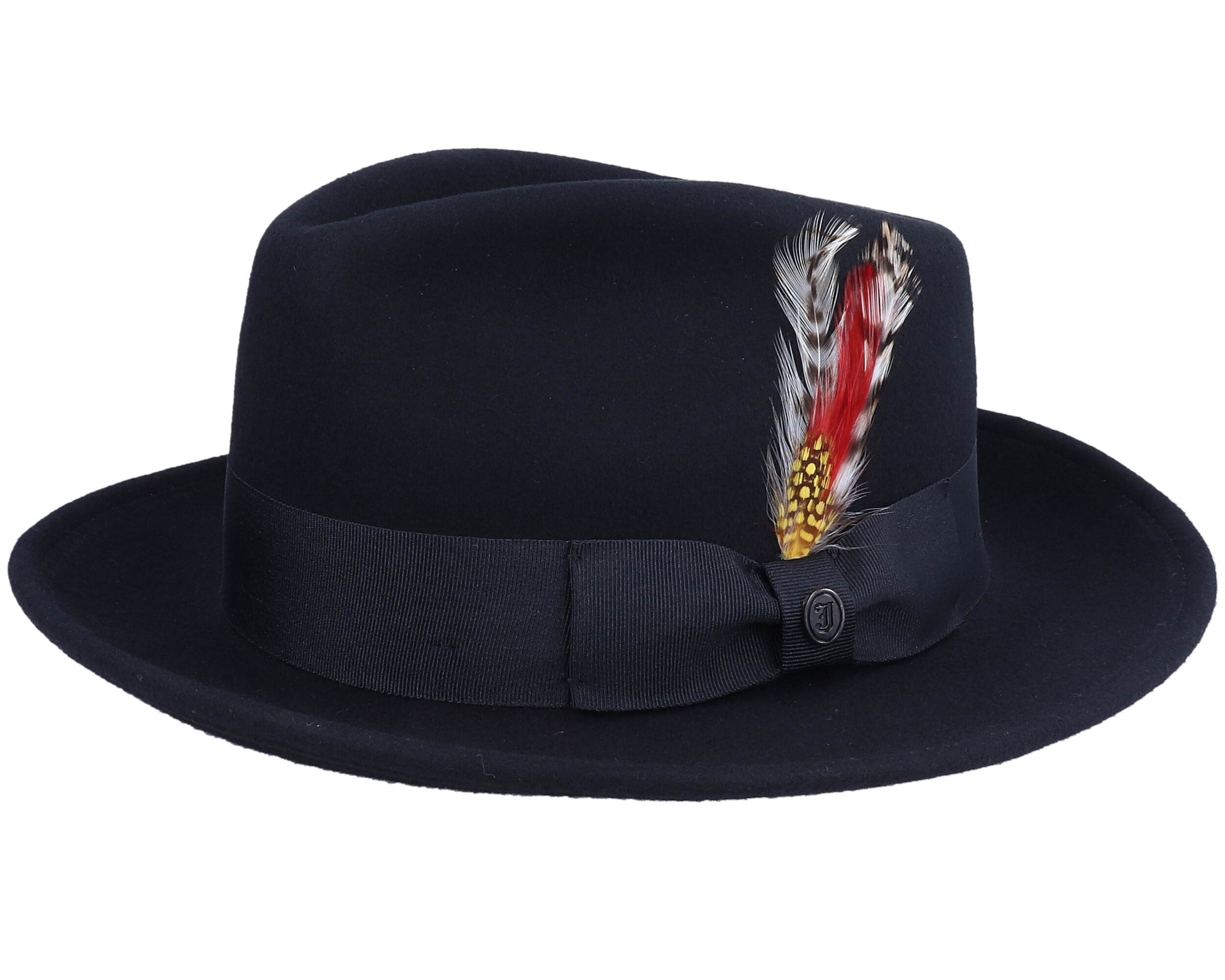 Crushable C-Crown Black Fedora - Jaxon 
