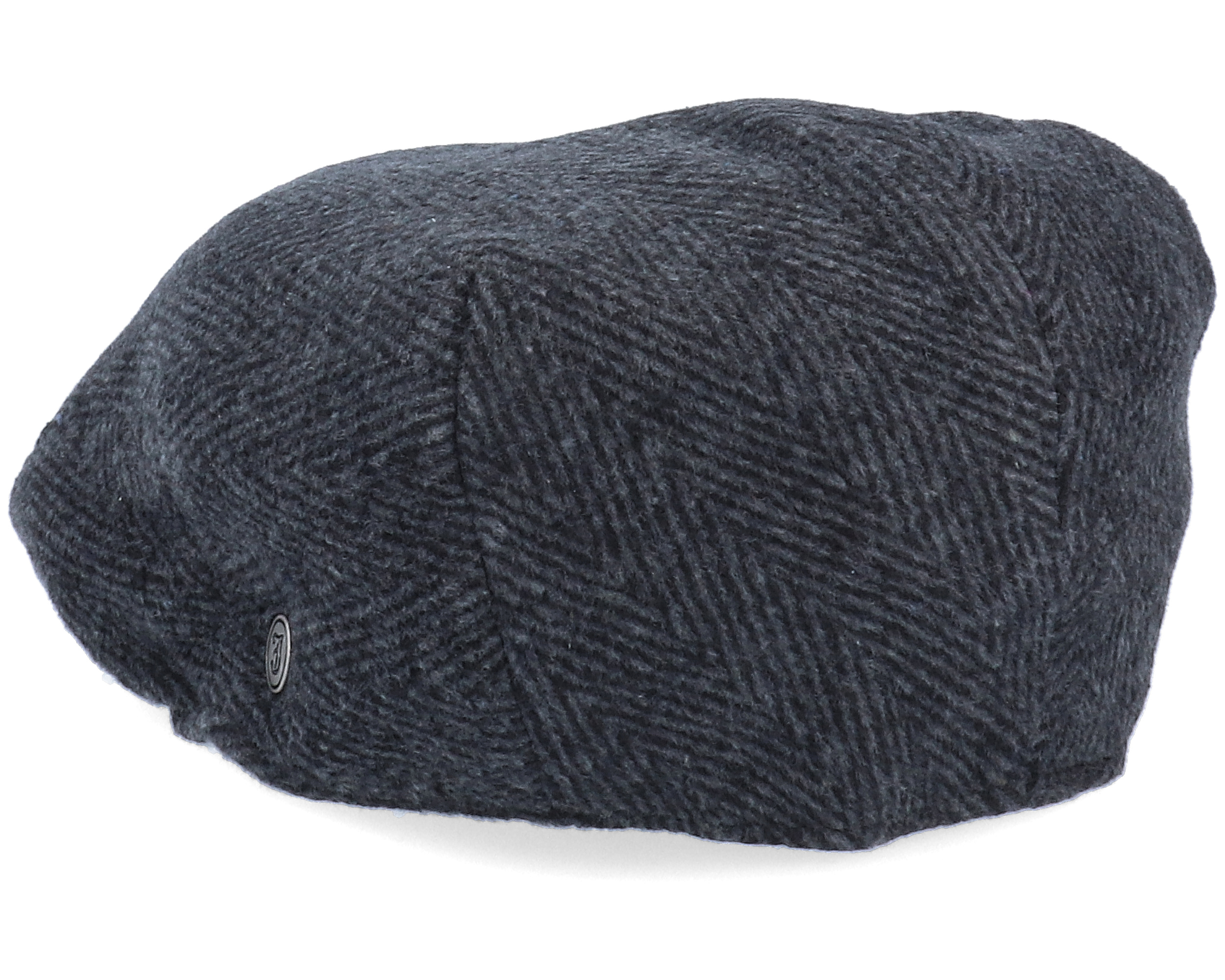 Herringbone Charcoal Flat Cap Jaxon & James caps