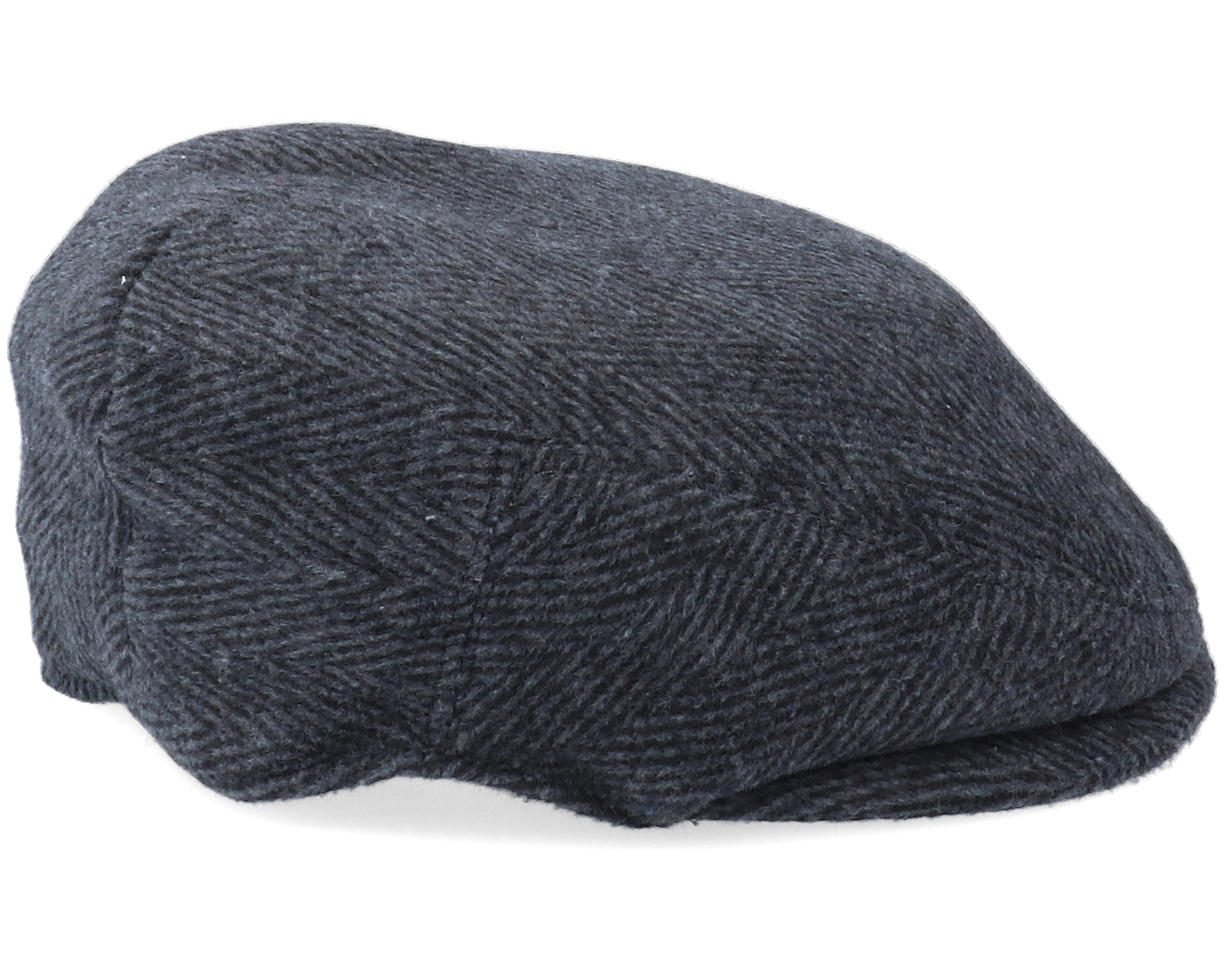 Herringbone Charcoal Flat Cap Jaxon & James caps Hatstore.co.uk