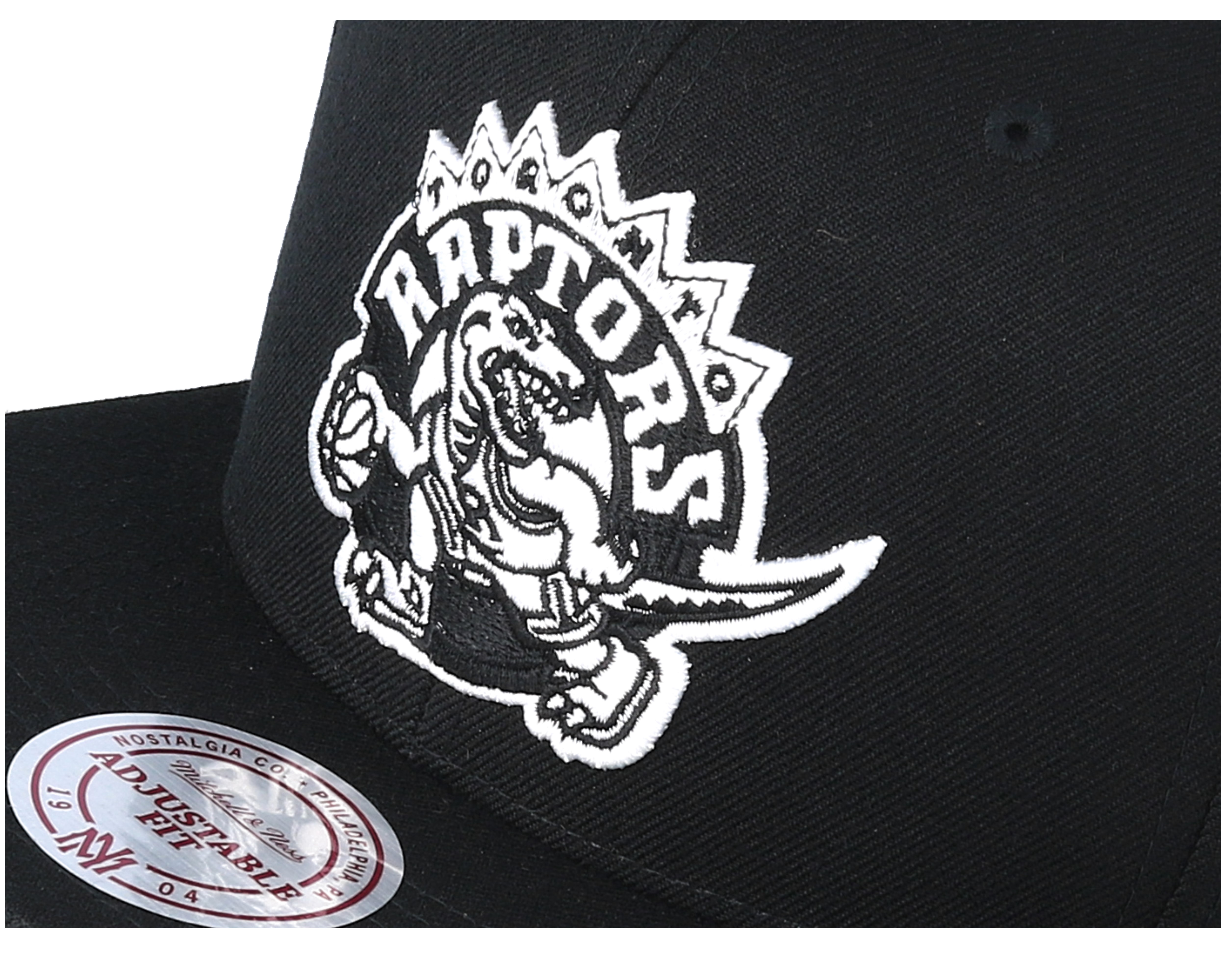 Toronto Raptors Vintage Logo Snapback Hat - Adjustable Black Cap With 110 Flex HWC Design - View #8