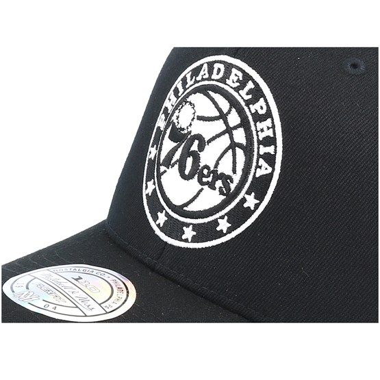 Philadelphia 76ers Black White 110 Adjustable Mitchell Ness Caps Hatstoreworld Com