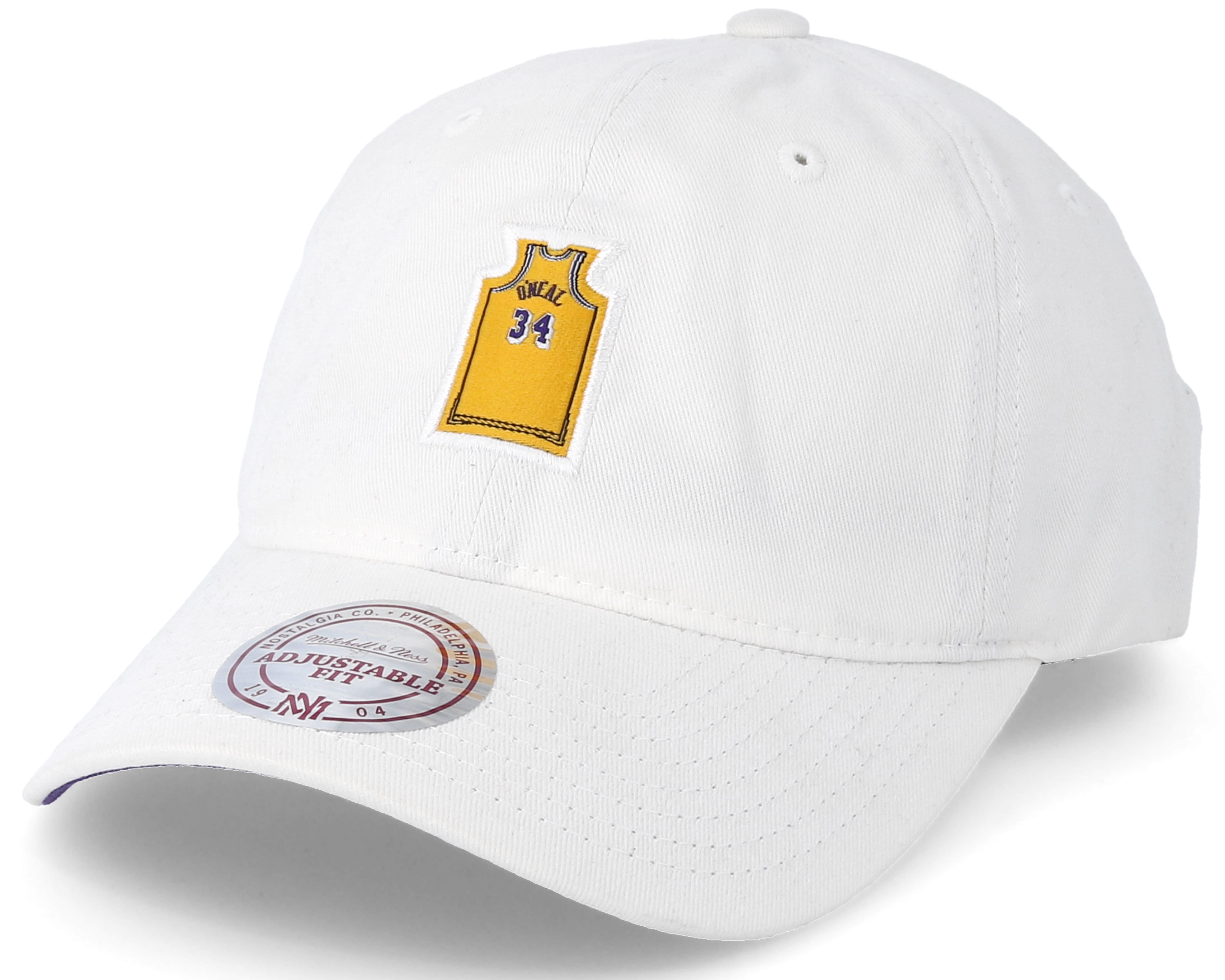 Los Angeles Lakers Small Jersey Dad Hat White Adjustable Mitchell Ness Cap Hatstore Co In