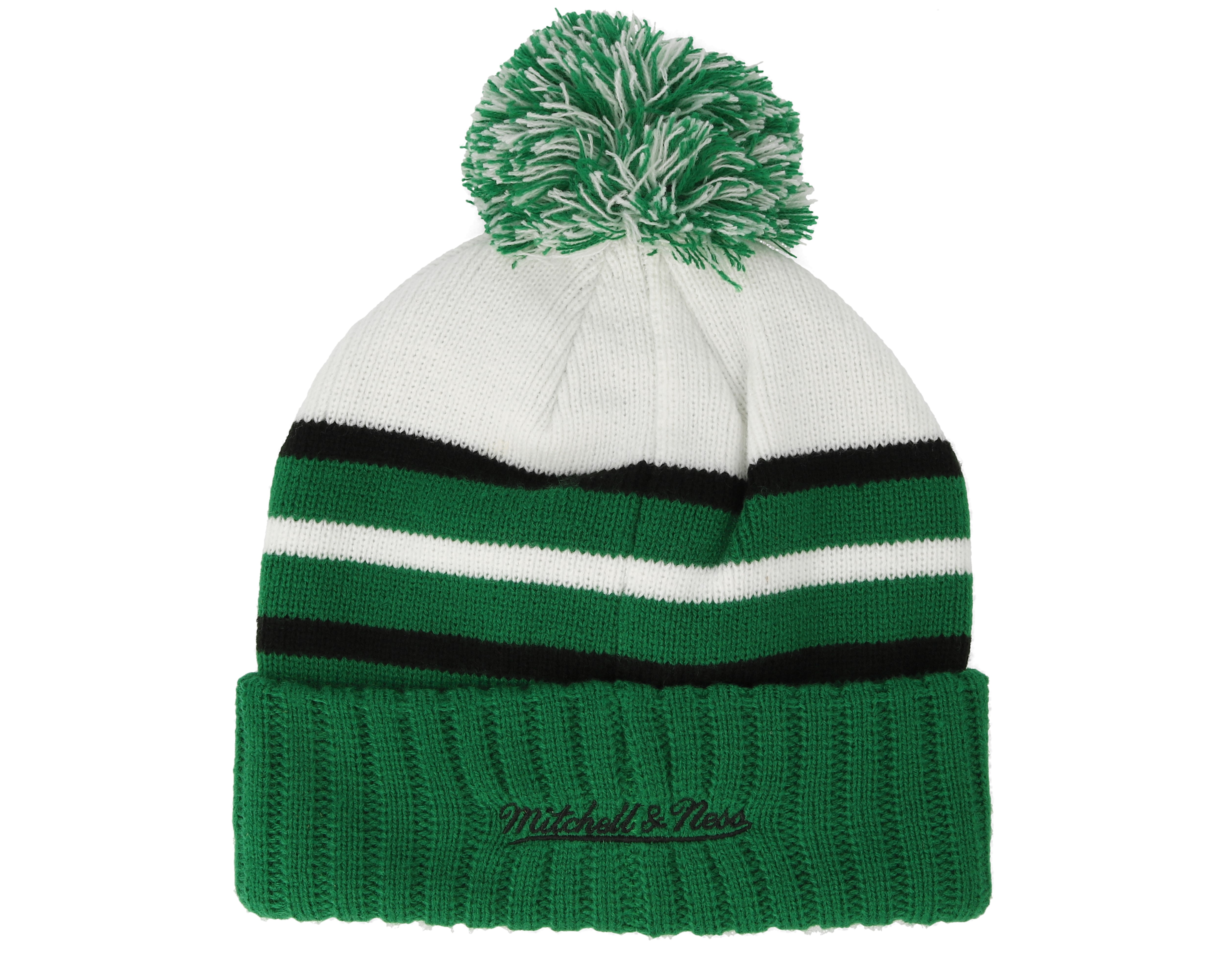 Boston Celtics Colour Block Special Script Knit Green Beanie - Mitchell ...