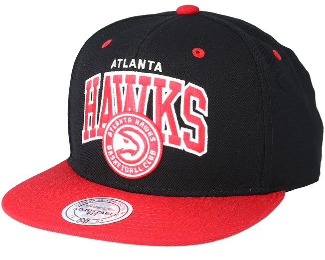 Mitchell /& Ness Snapback Atlanta Hawks Team Arch HWC black//red