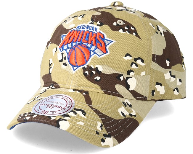 New York Knicks Dad Hat Desert Camo Adjustable - Mitchell ...