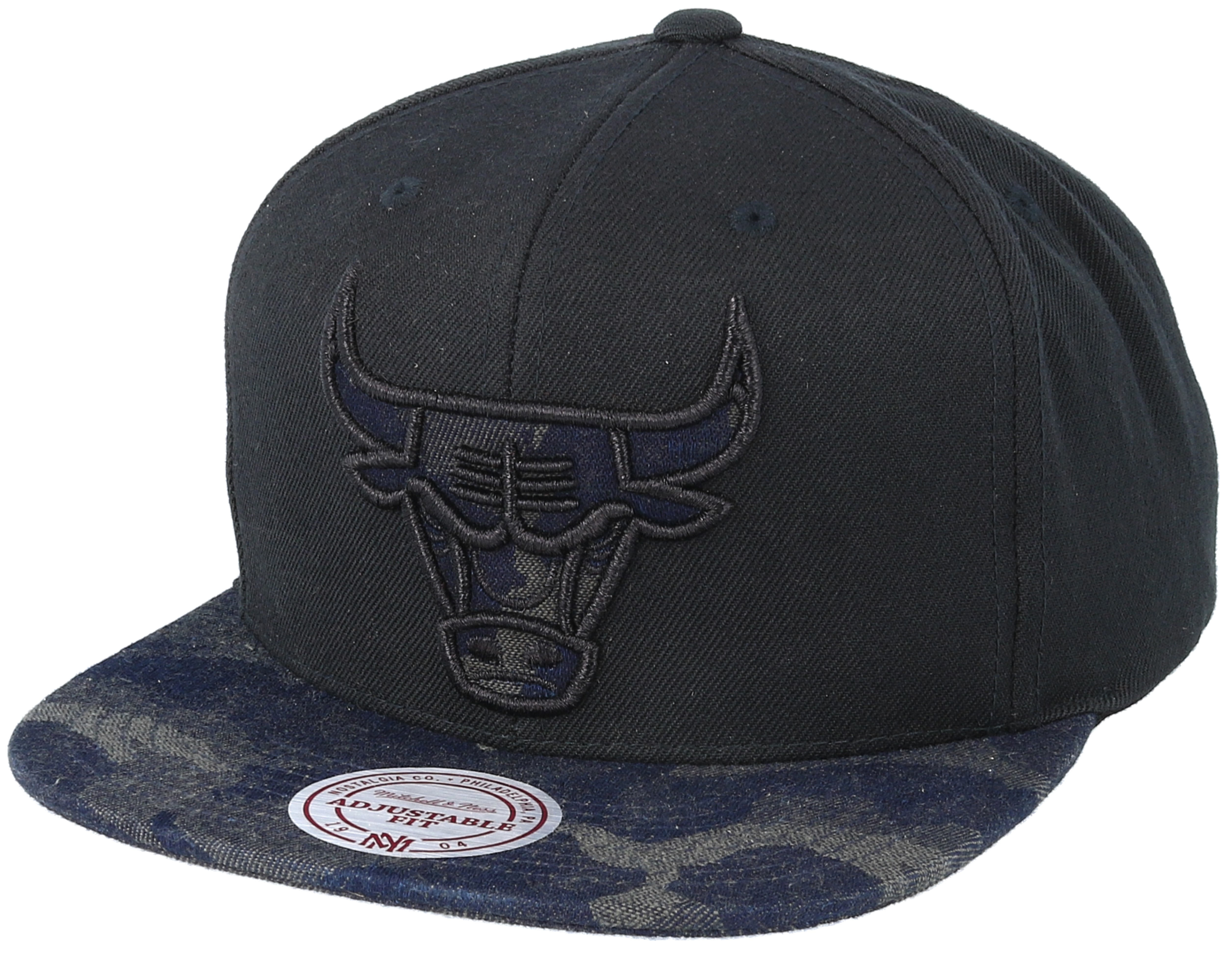 Chicago Bulls Denim Black/Camo Snapback Mitchell & Ness caps
