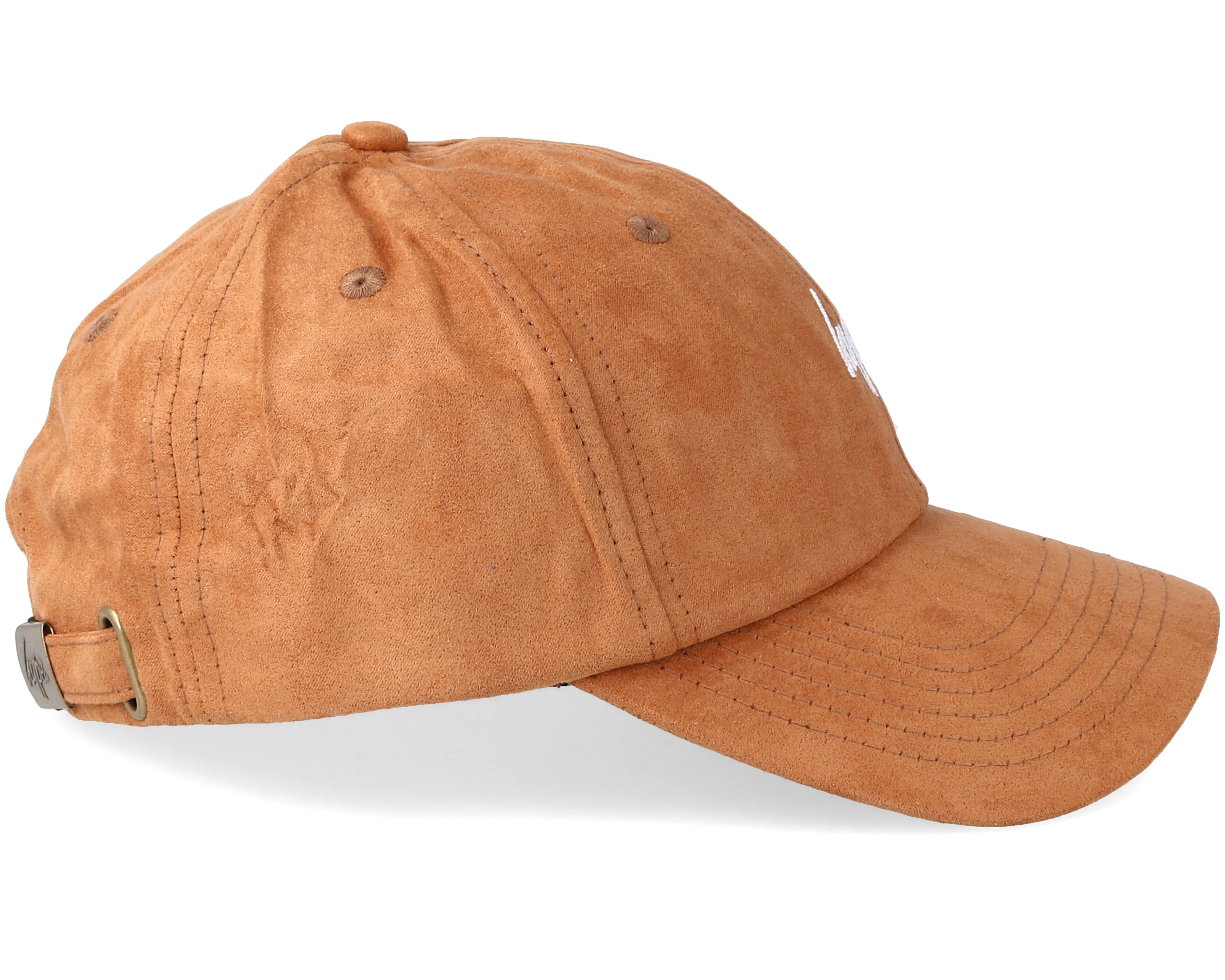 Faux Suede Script Dad Cap Camel Adjustable Hype caps
