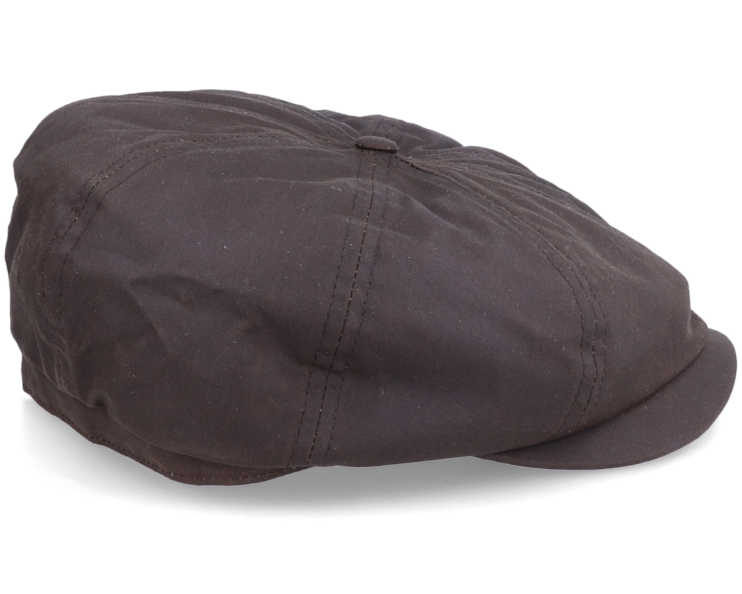 British Millerain Waxed Cotton Brown Newsboy Flat Cap Jaxon & James
