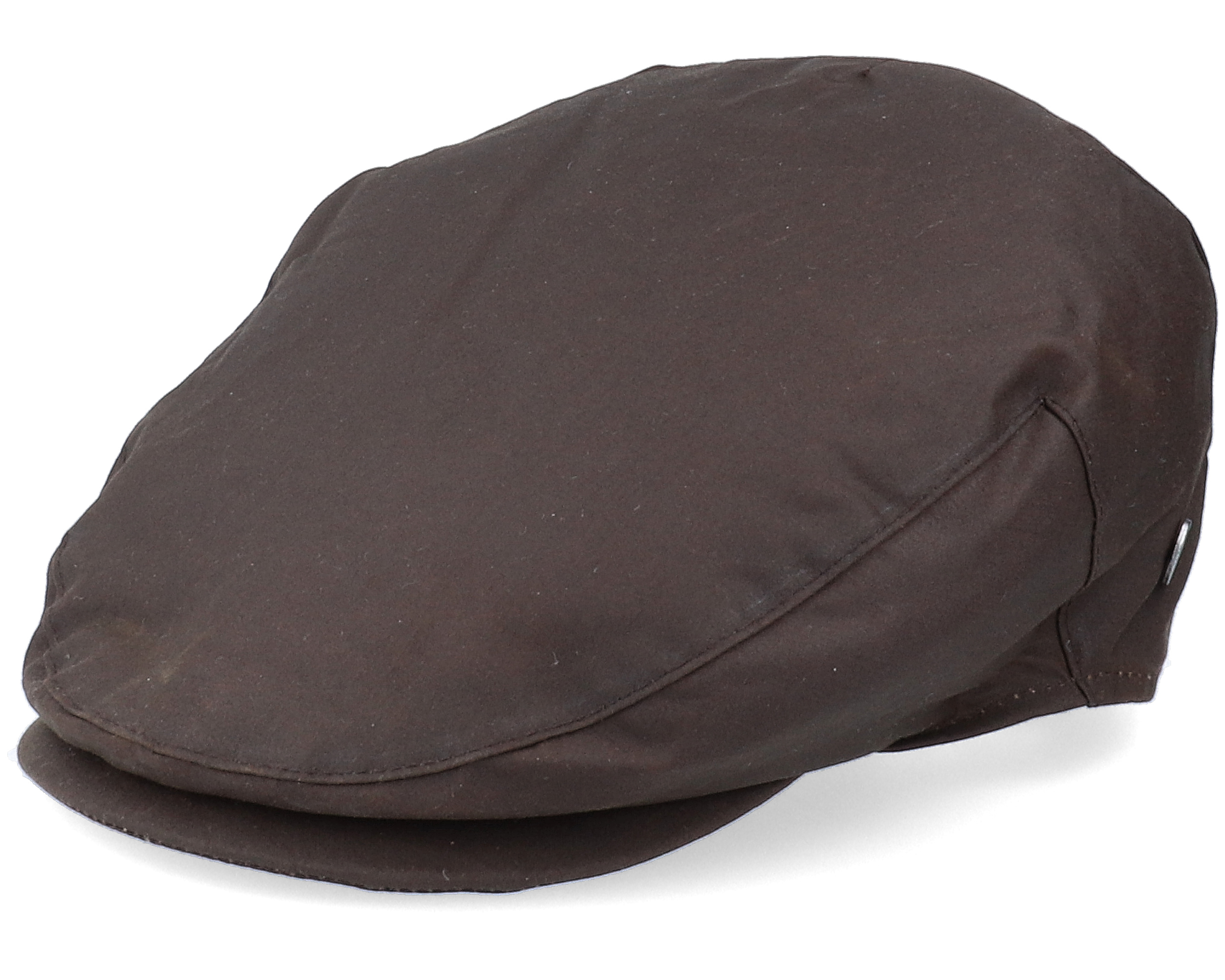 British Millerain Waxed Cotton Brown Flat Cap Jaxon & James caps