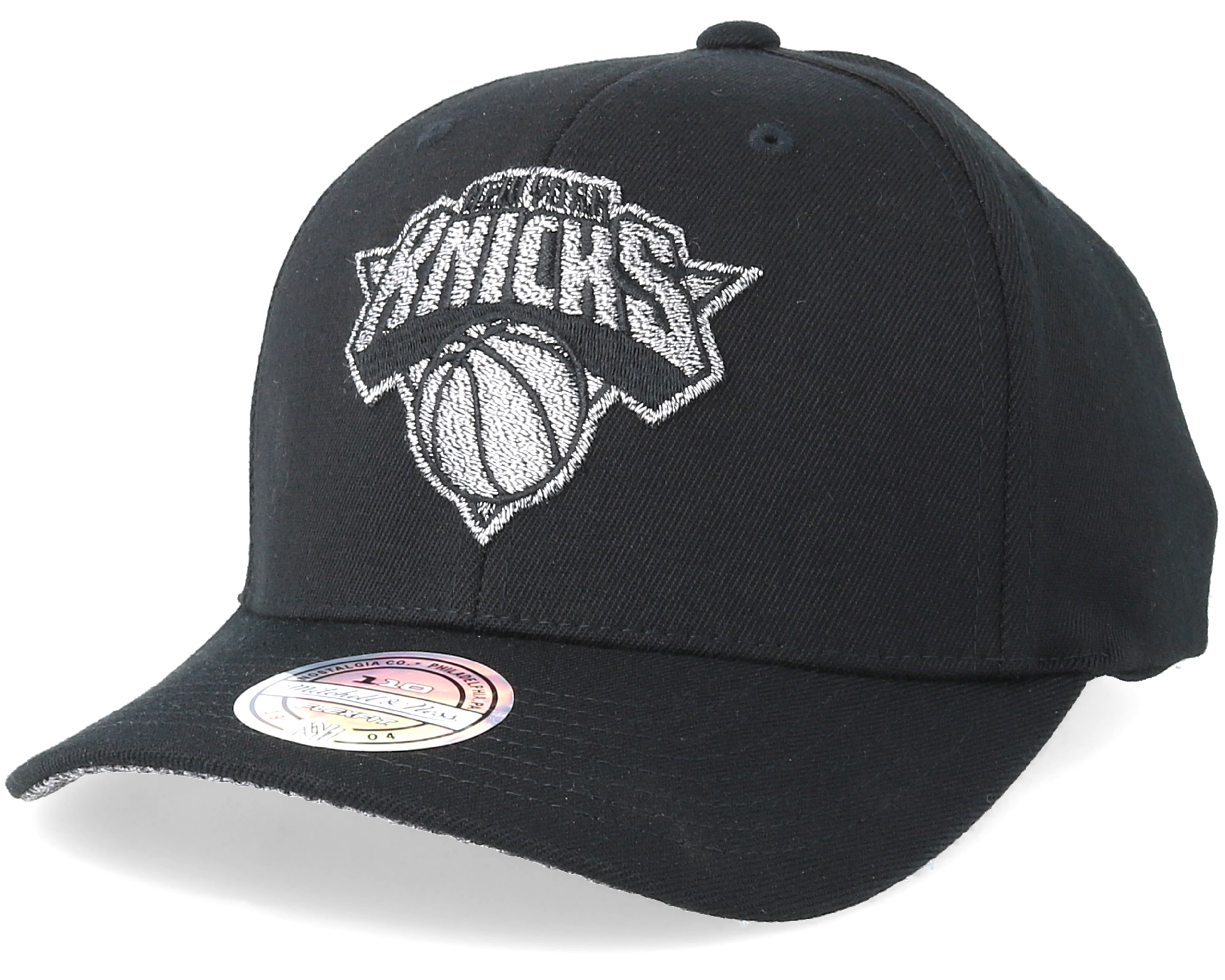 New York Knicks Melange Logo 110 Black Adjustable - Mitchell & Ness caps | Hatstore.co.uk