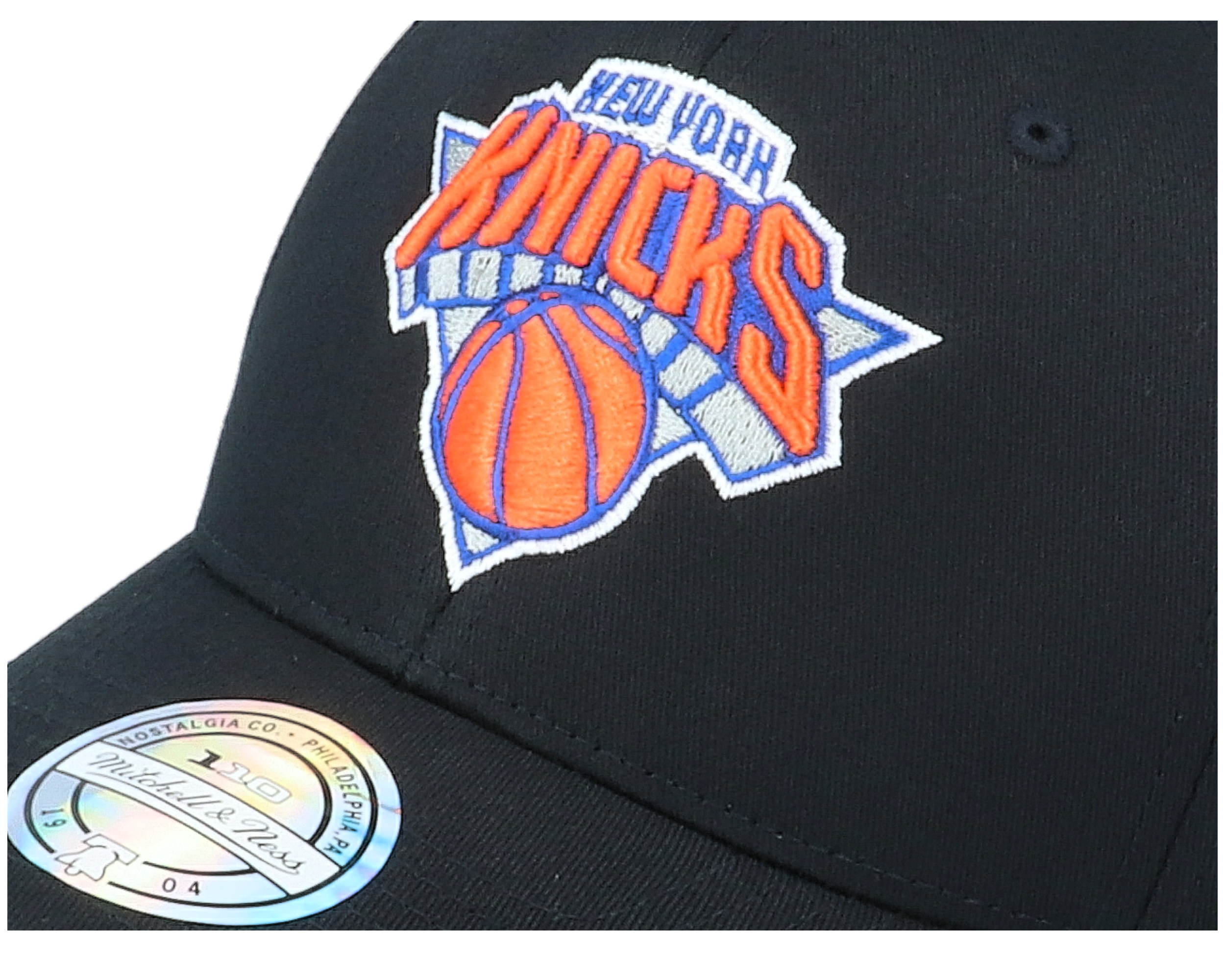 New York Knicks Team Logo NBA Black 110 Adjustable - Mitchell & Ness Cappellino - Hatstore
