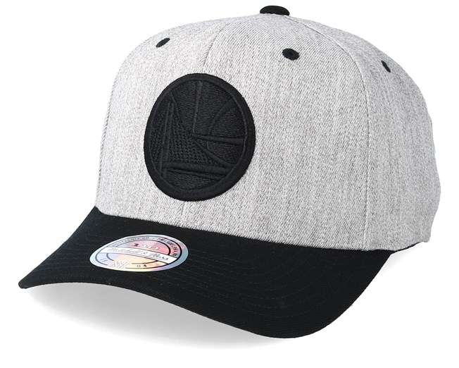 Mitchell /& Ness Golden State Warriors Melange Logo 110 Black Adjustable