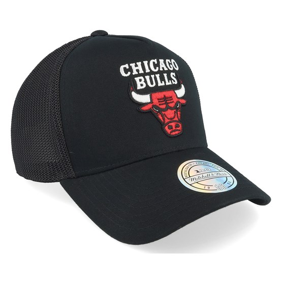 Mitchell & Ness Chicago Bulls Snapback Hat - Black Satin Underbill Adjustable Cap - View #8
