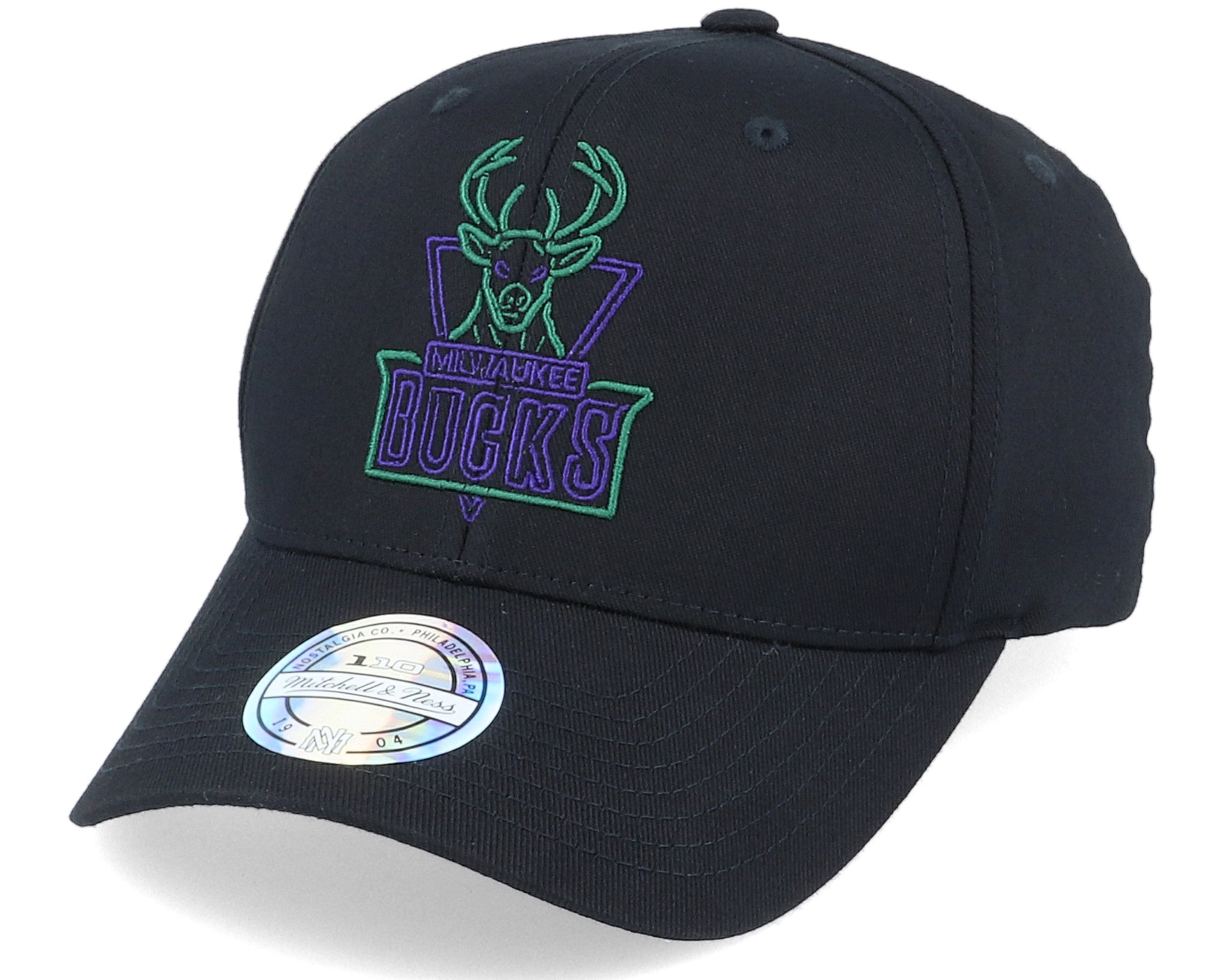 Milwaukee Bucks Neon Lights Black 110 Adjustable ...