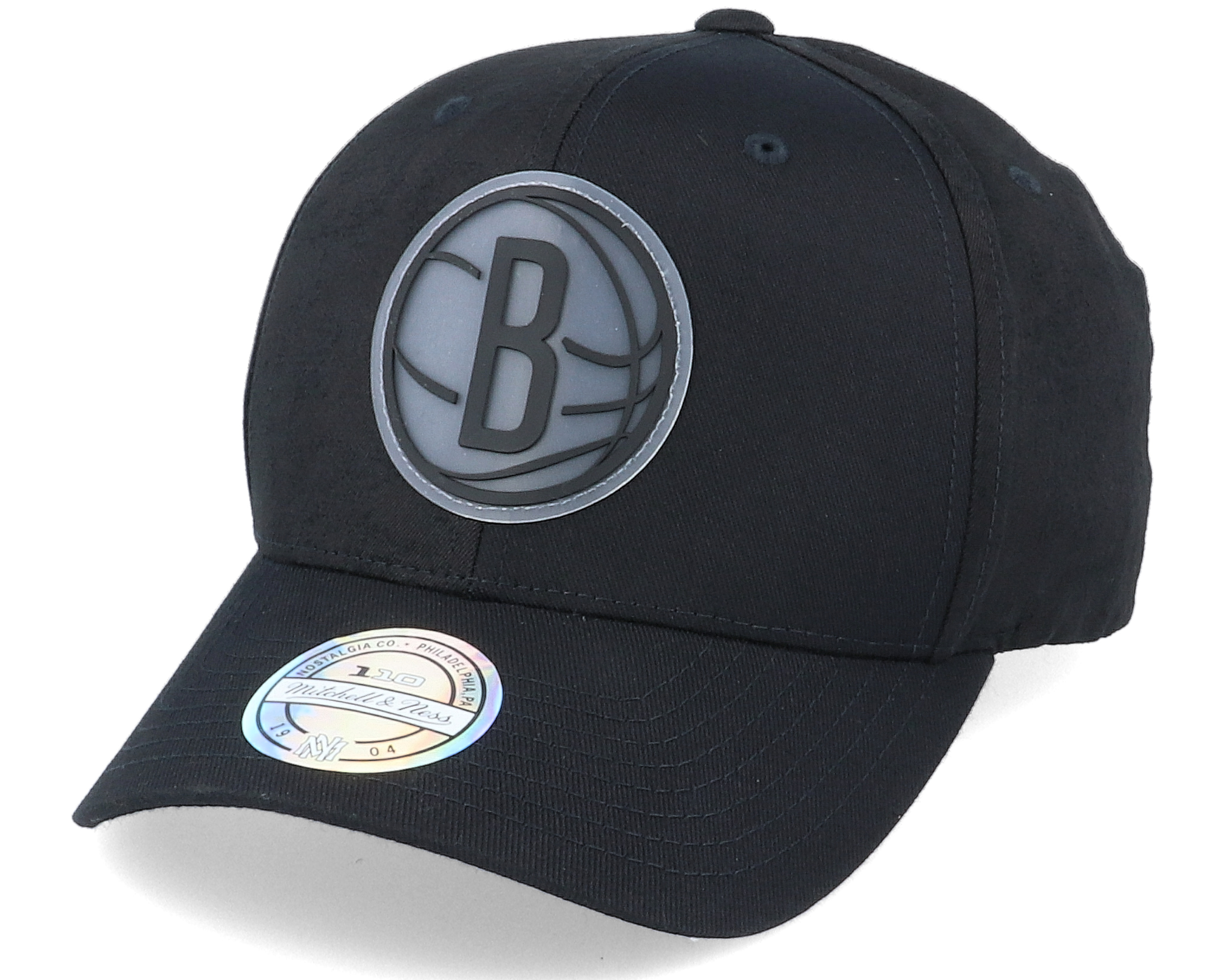 Brooklyn Nets Revolve Black 110 Adjustable Mitchell & Ness caps