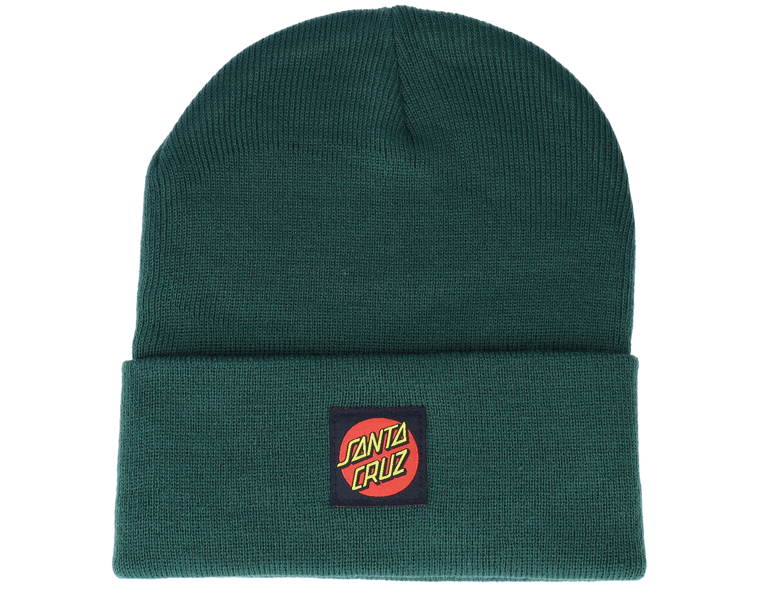Classic Label Beanie Dark Olive Cuff 
