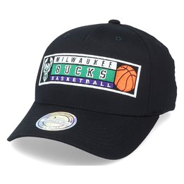 Milwaukee Bucks Basket Patch Black 110 Adjustable Mitchell Ness Cap Hatstore De