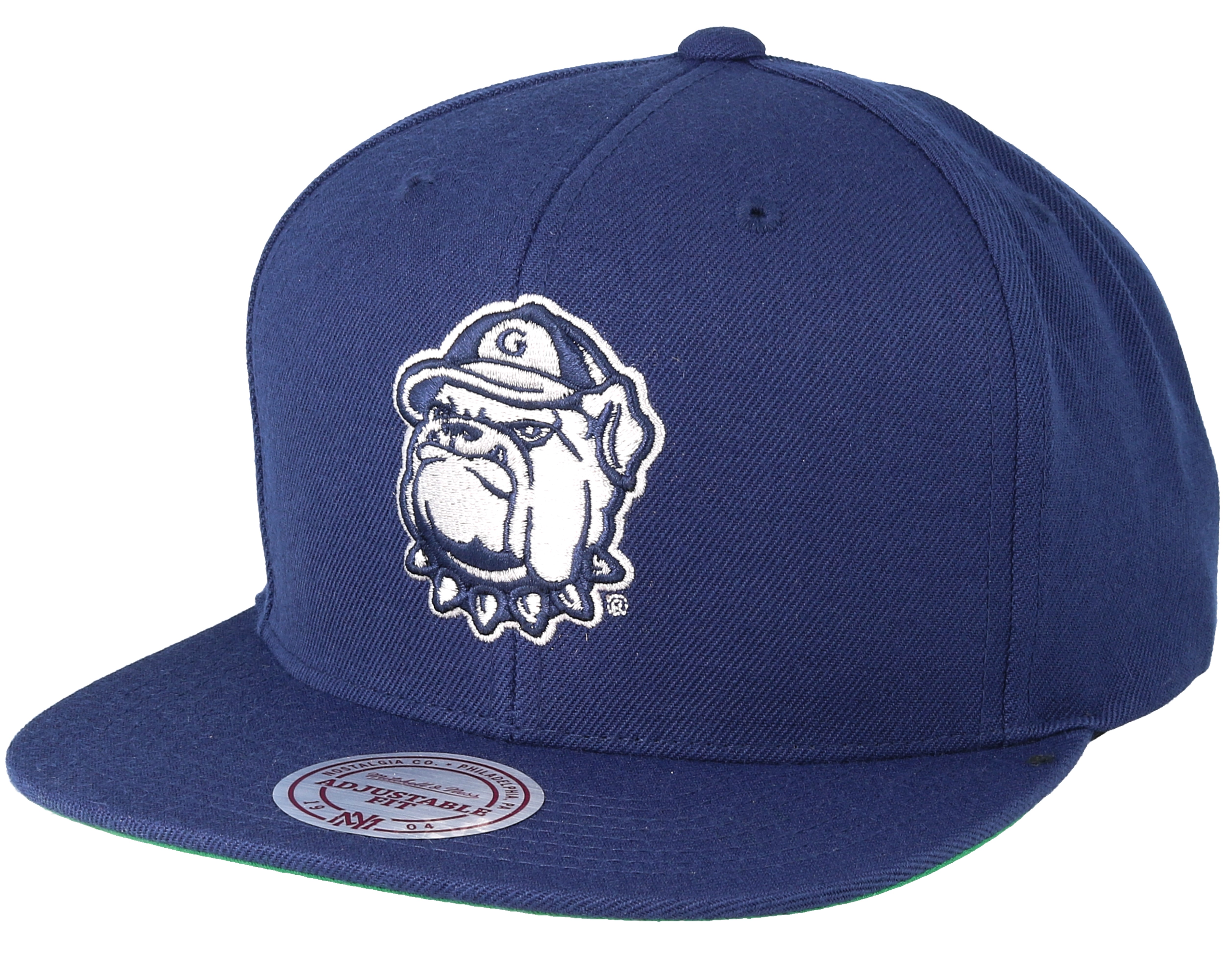Hoyas Wool Solid Navy Snapback Mitchell & Ness caps