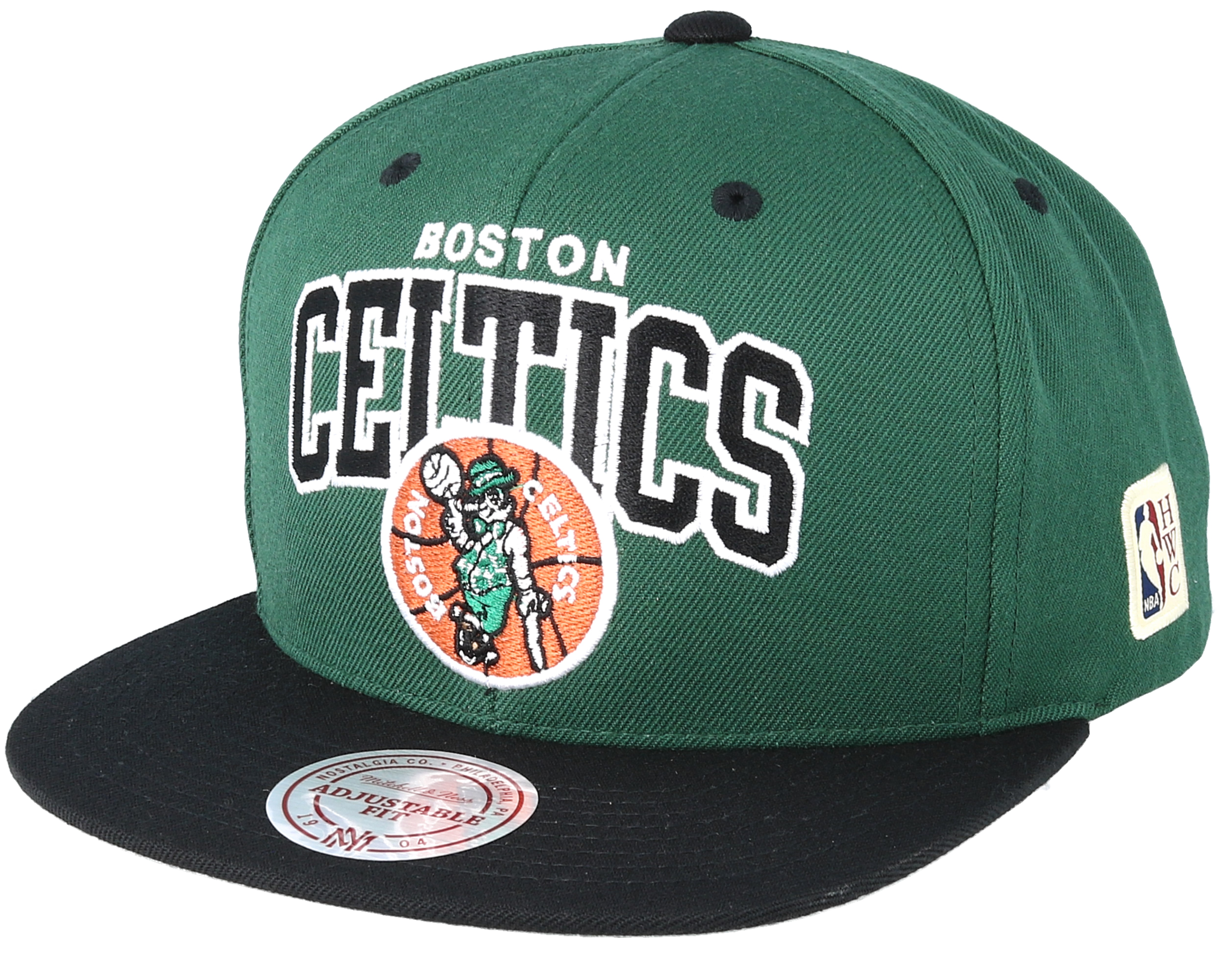 Boston Celtics Team Arch Green/Black Snapback - Mitchell ...