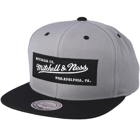 mitchell and ness box logo snapback