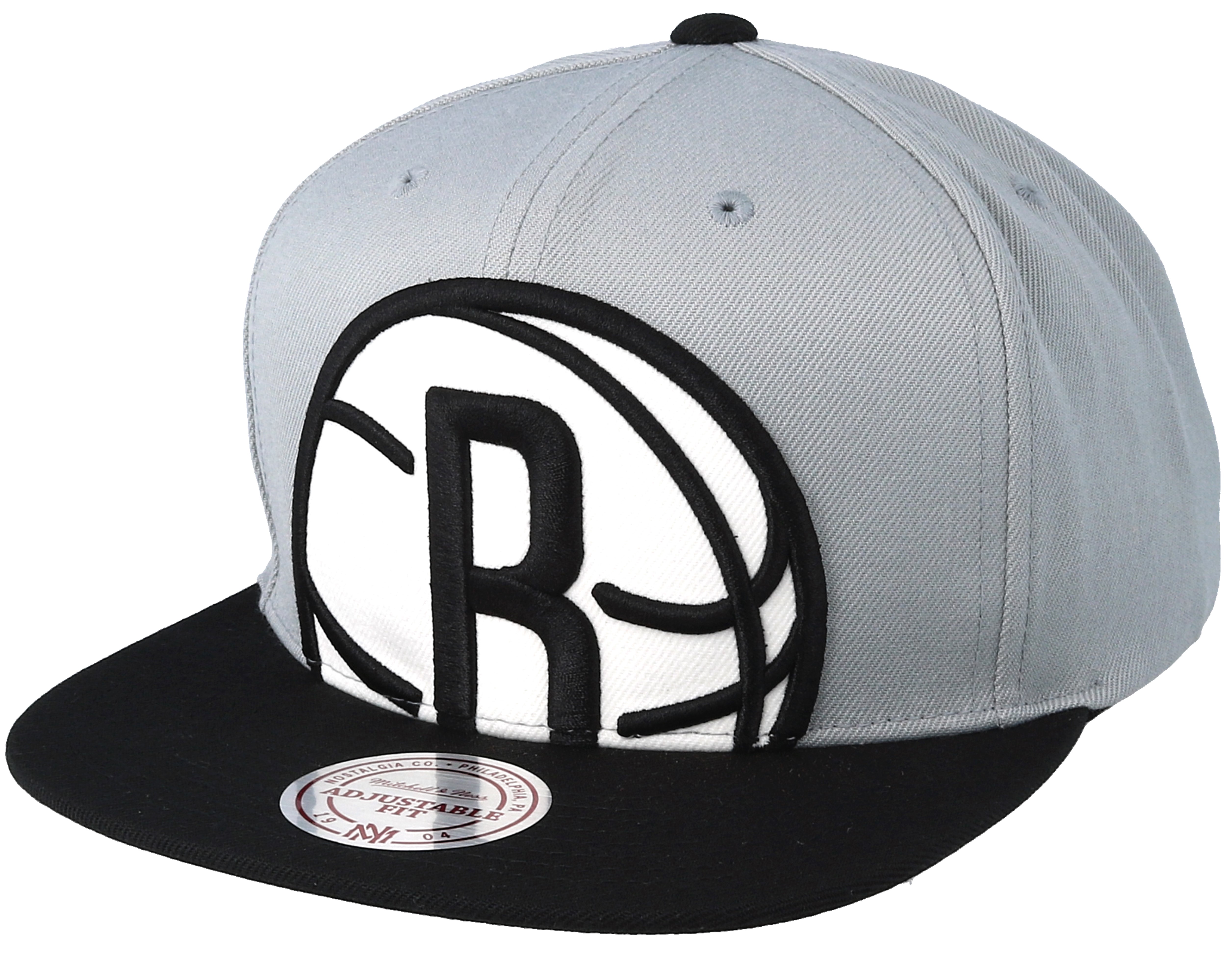 Brooklyn Nets Crop XL Grey/Black Snapback Mitchell & Ness caps