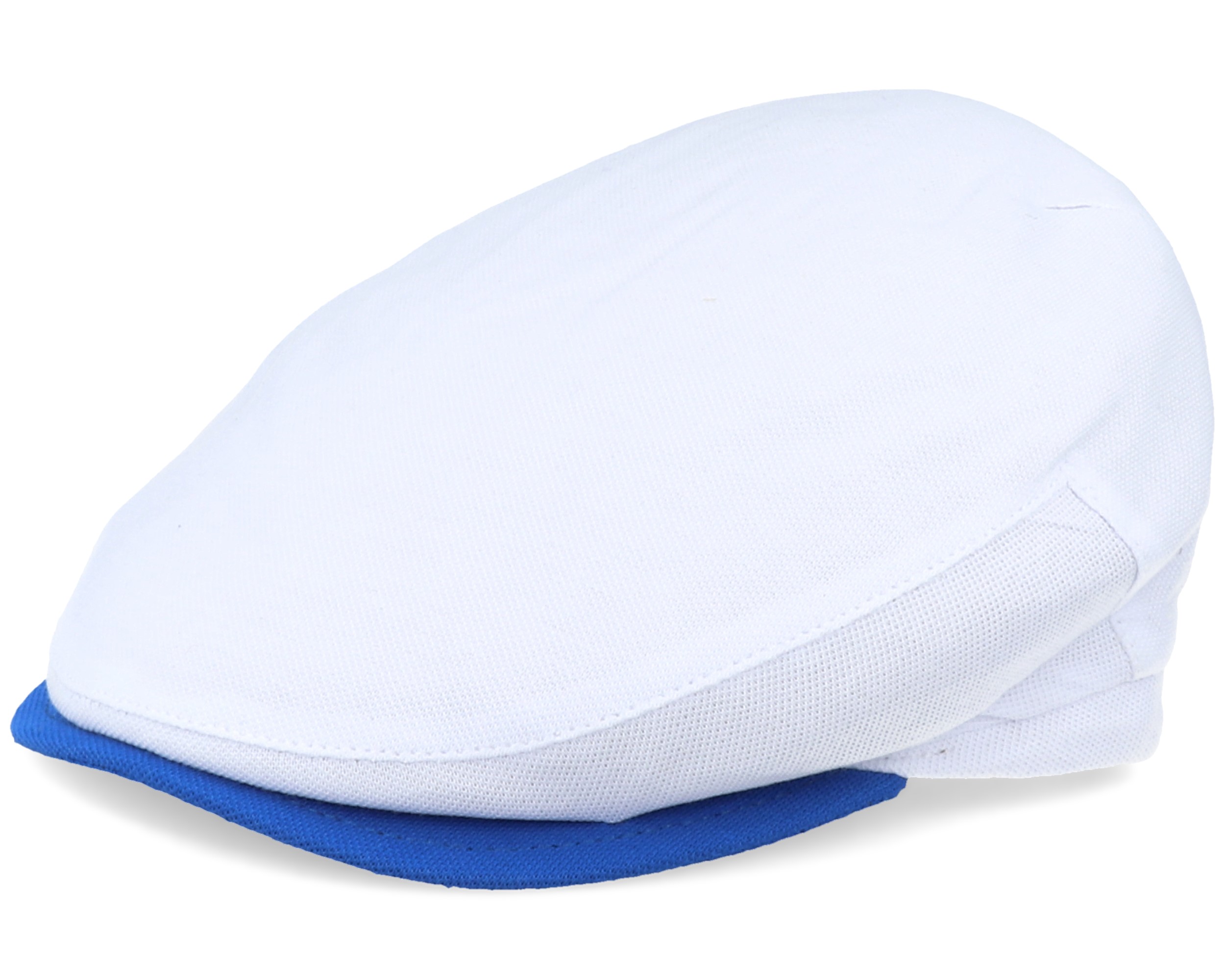 Coast Pique White Flat Cap MJM Hats caps Hatstore.co.uk