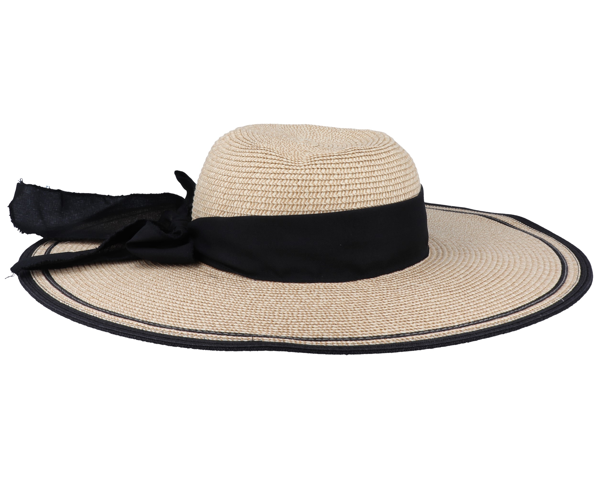 Daisy Women Paper Natural/Black Sun Hat MJM Hats hats