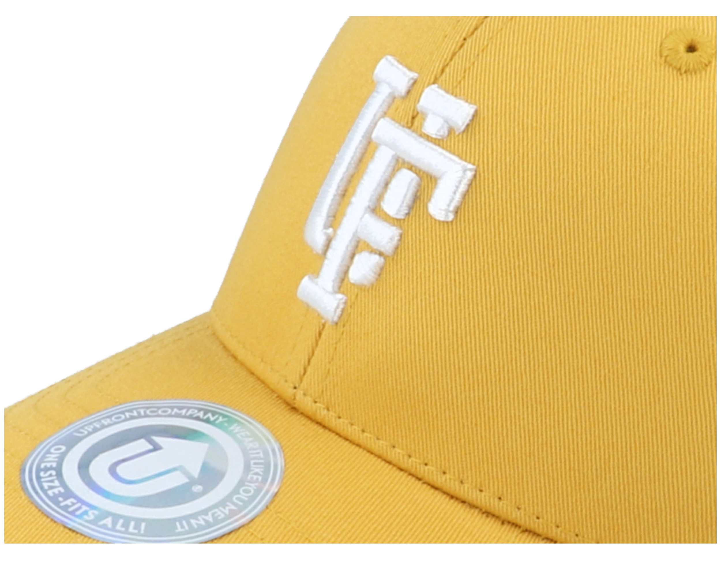 Kids Spinback Youth Baseball Cap Yellow Adjustable Upfront caps