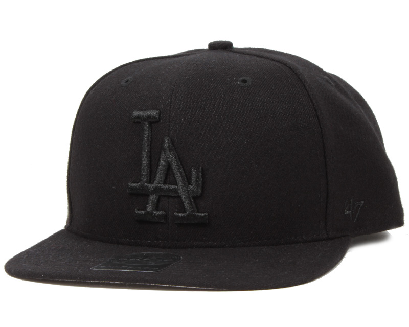 LA Dodgers Sure Shot Black/Black Snapback - 47 Brand caps ...