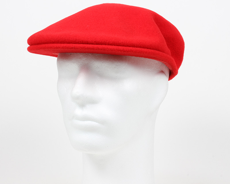 Wool 504 Red Flat Cap Kangol caps Hatstore.co.uk