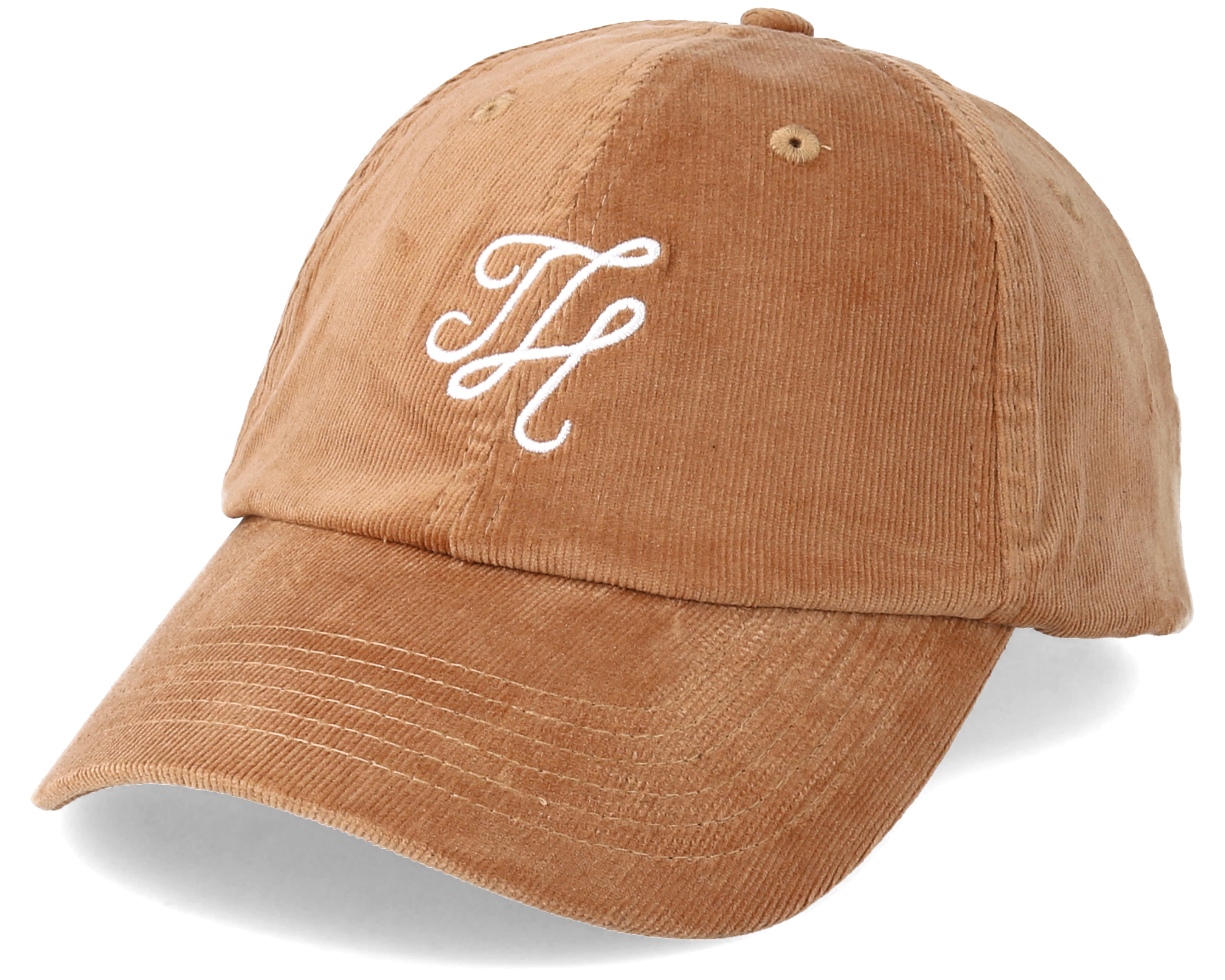 Corduroy Dad Hat Tan/White Adjustable Hype caps Hatstore.co.uk
