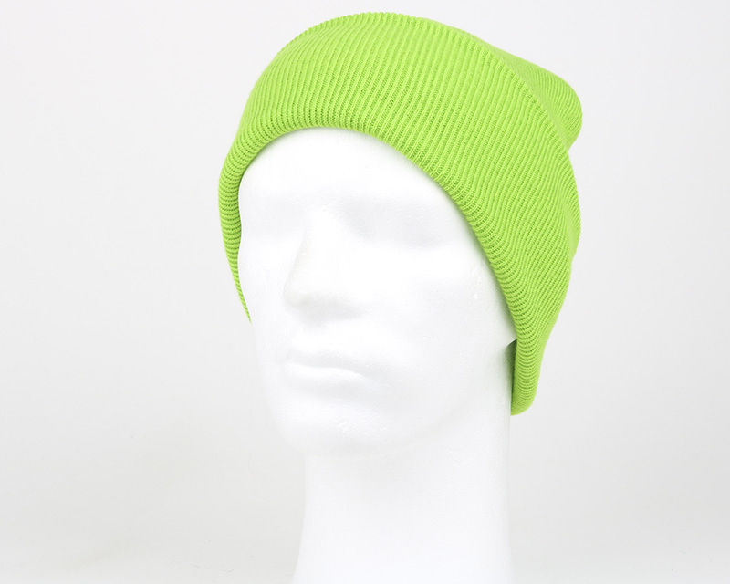Knitted Beanie Lime Green Beanie Basic mütze Hatstore.ch