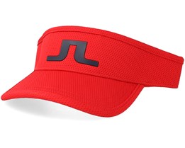 Ian Pro Poly Deep Red Visor - J.Lindeberg
