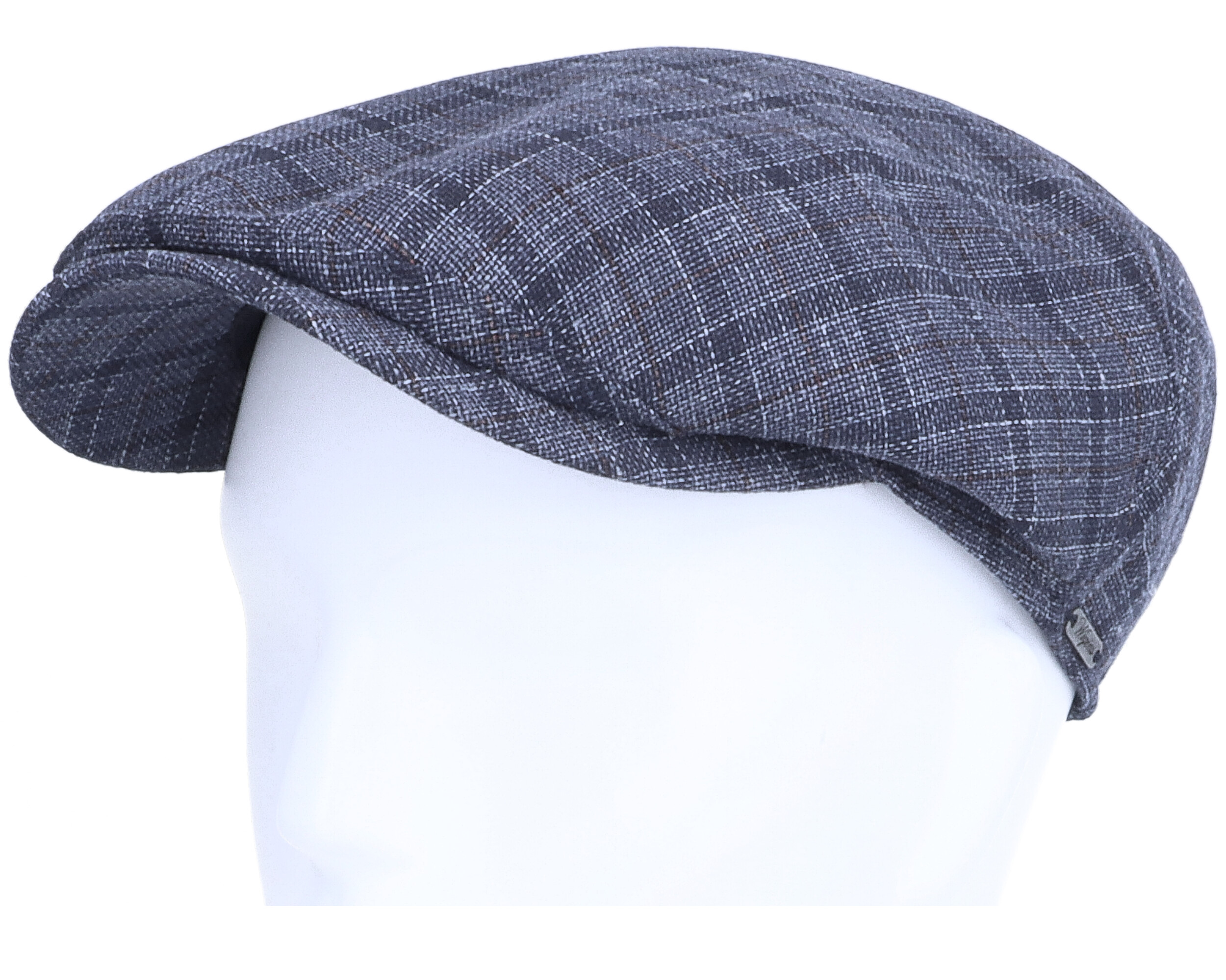 Ivy One Piece Cap Dark Blue Flat Cap Wigéns caps Hatstore.co.uk