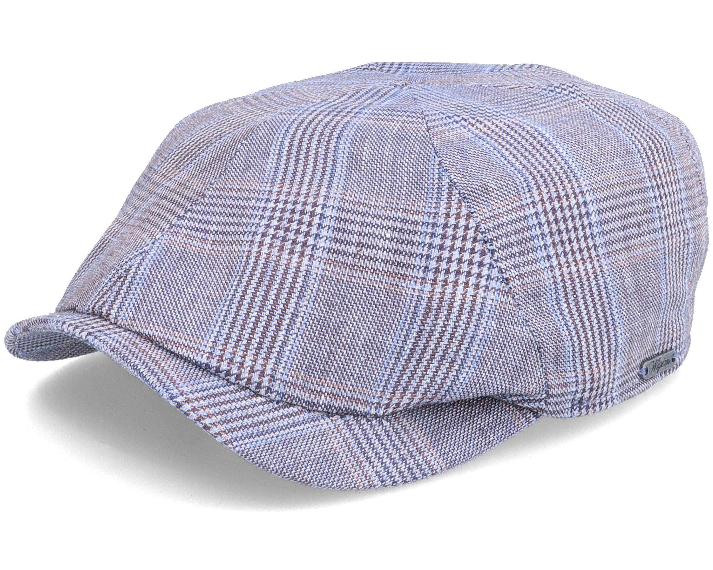 Newsboy Slim Cap Steel Blue Flat Cap Wigéns caps Hatstore.co.uk