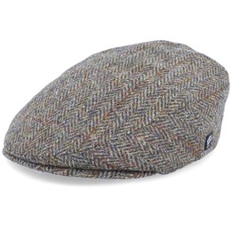 herringbone harris tweed flat cap