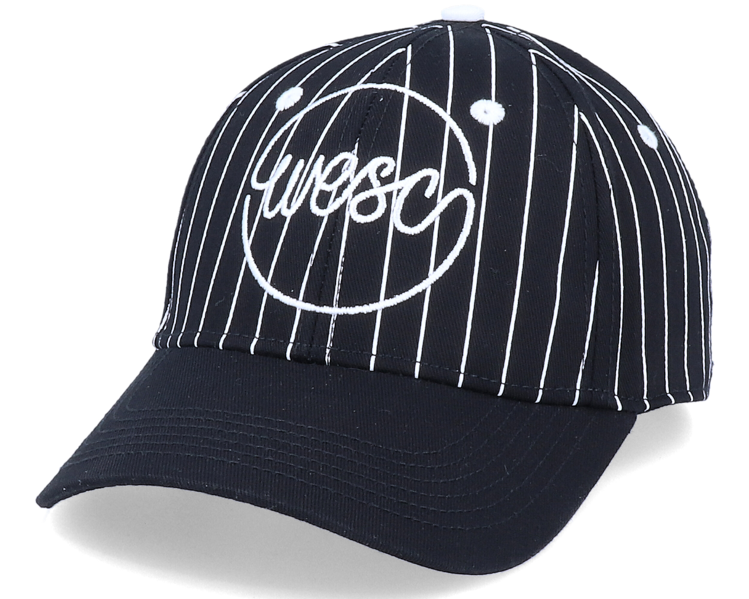 Pinstripe Hat Black Adjustable Wesc caps