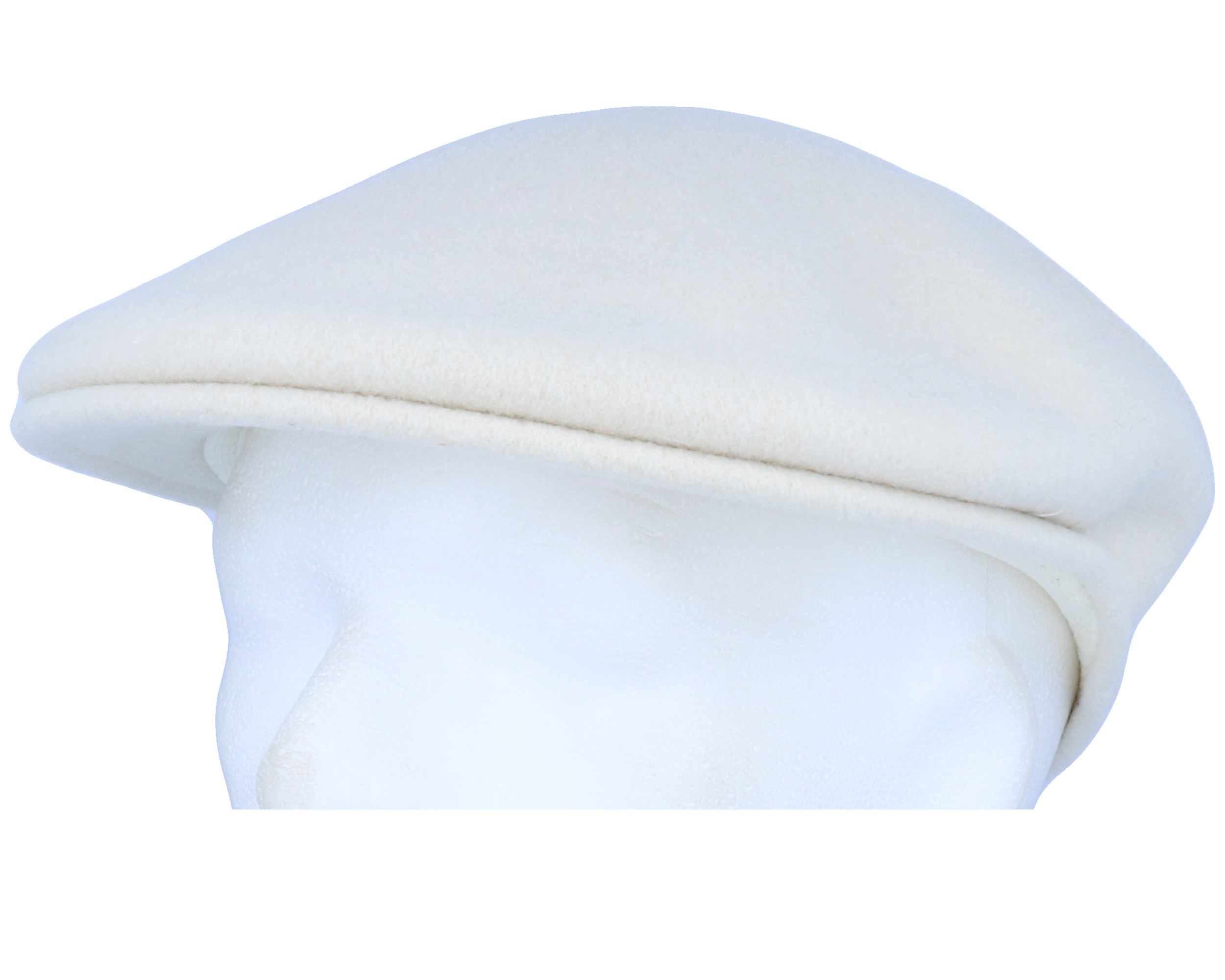 504 White Flat Cap Kangol caps Hatstore.co.uk