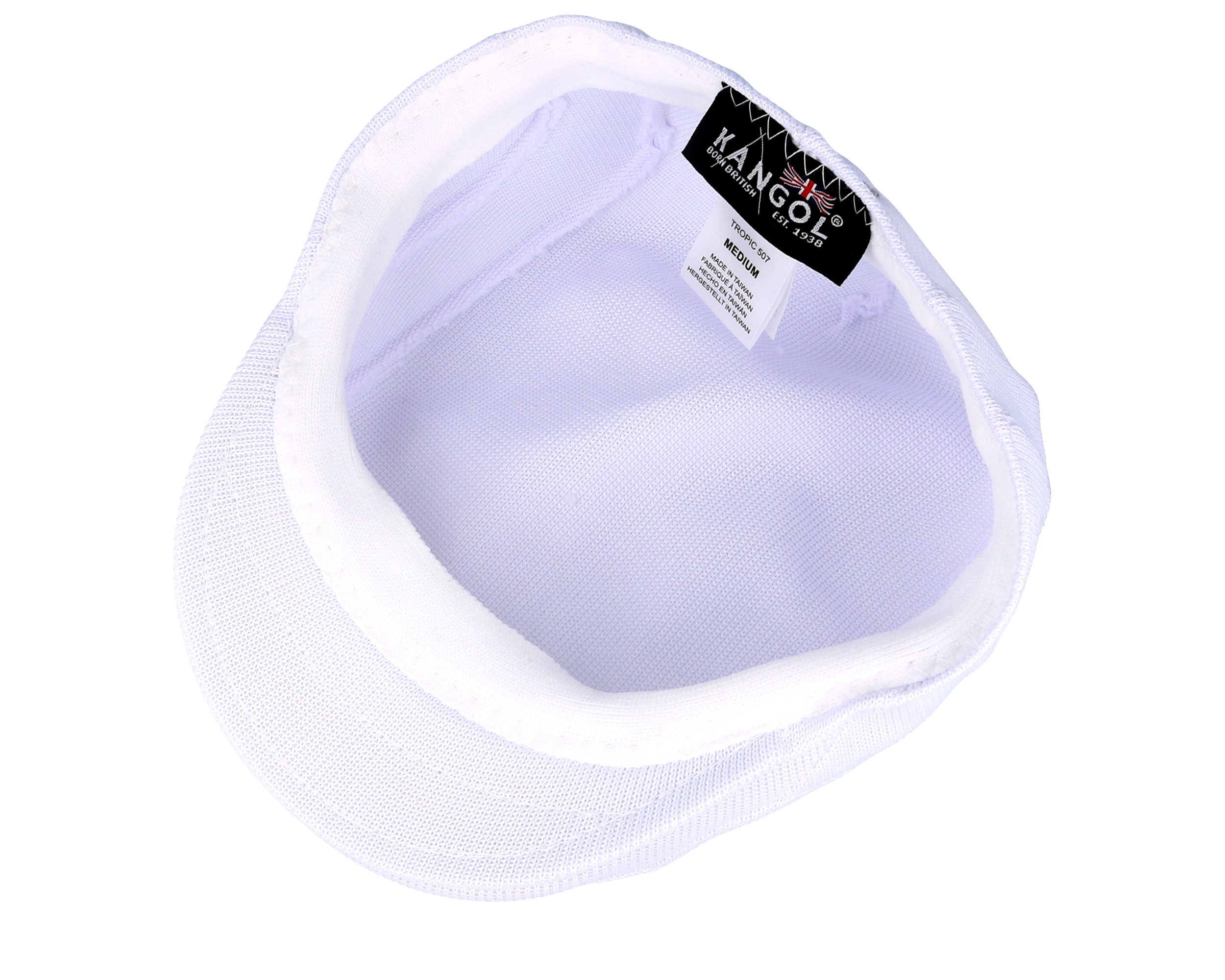 Tropic 507 White Flat Cap Kangol caps