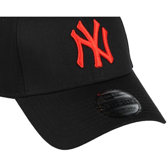 black and red ny cap