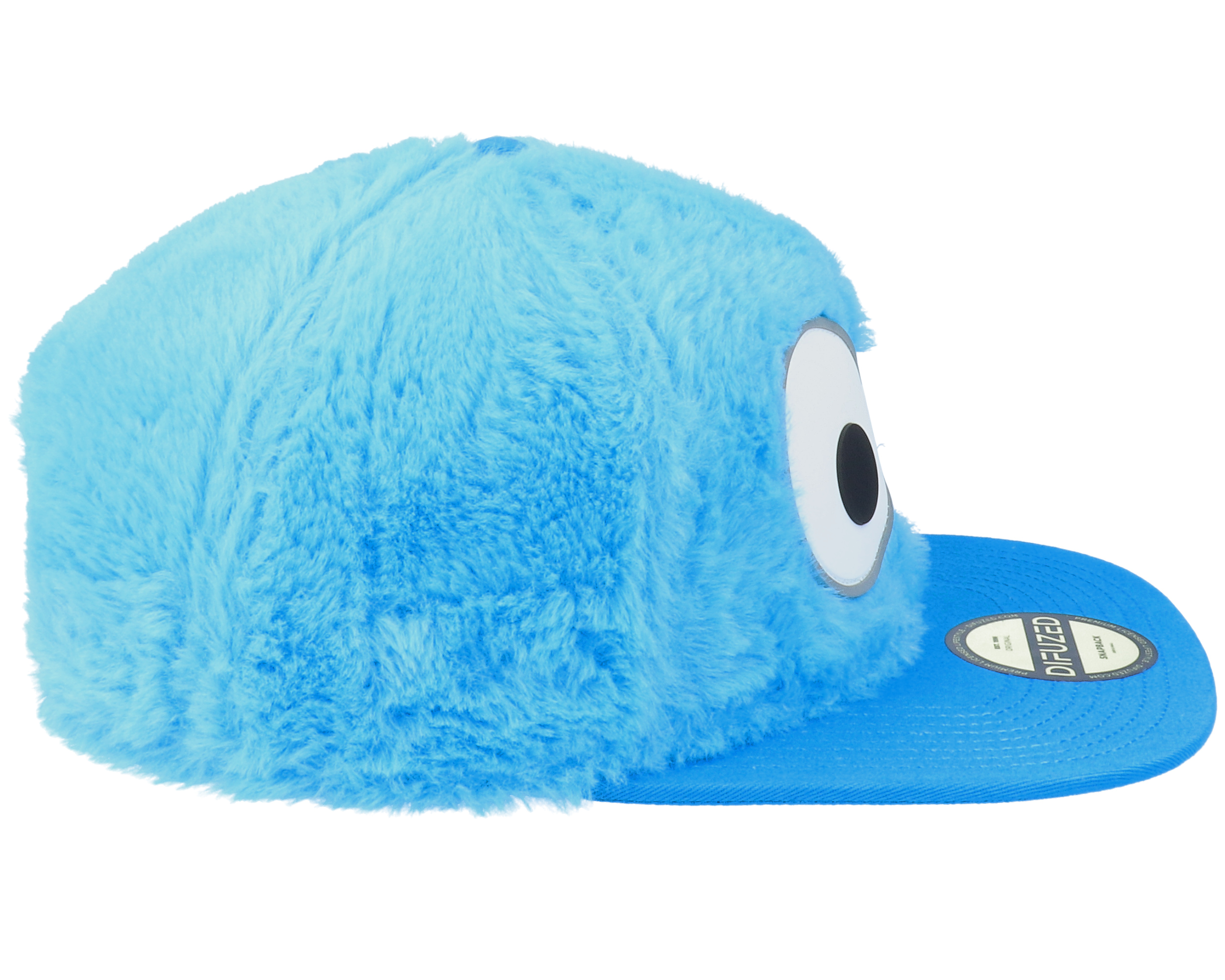 Sesamestreet Cookie Monster Novelty Fur Blue Snapback Difuzed Boné