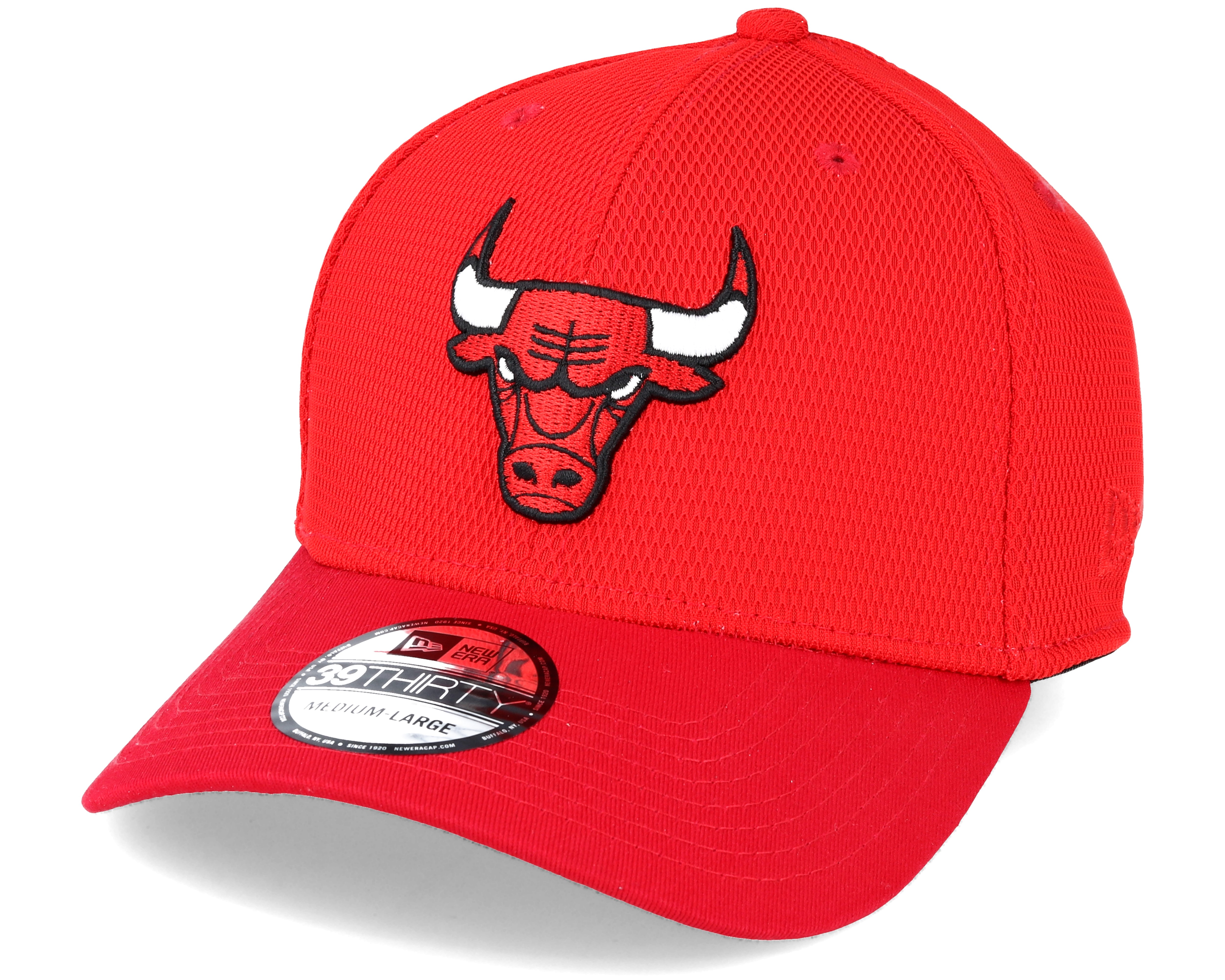 Chicago Bulls Stretch Team Mesh Red 39Thirty New Era caps