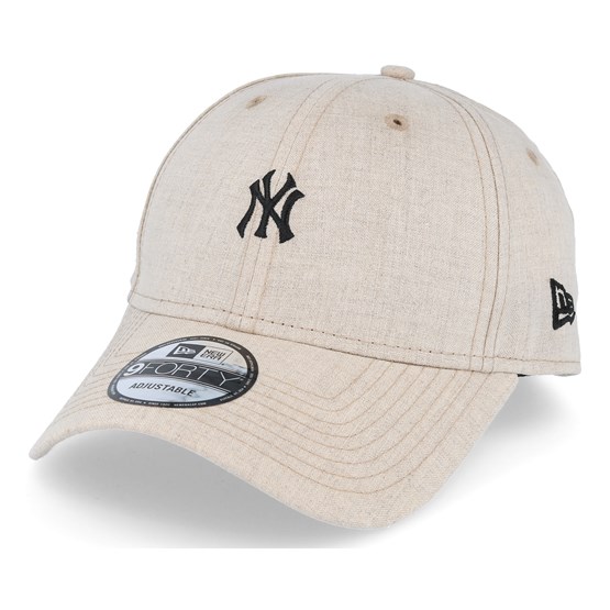 Keps New York Yankees Linen Small Logo Beige Adjustable - New Era - Beige Reglerbar
