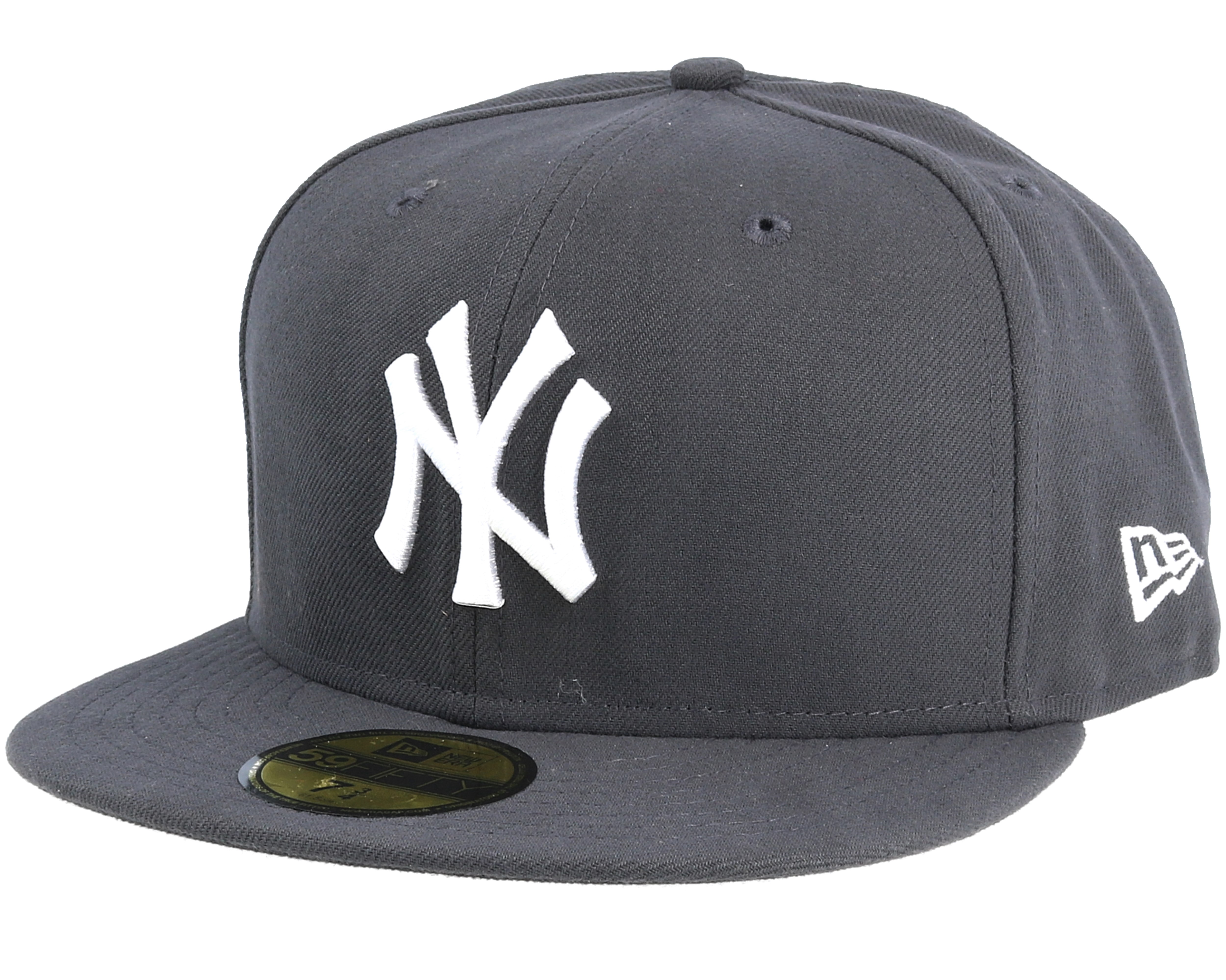 New York Yankees Mlb Basics Graphite White 59fifty Fitted New Era 