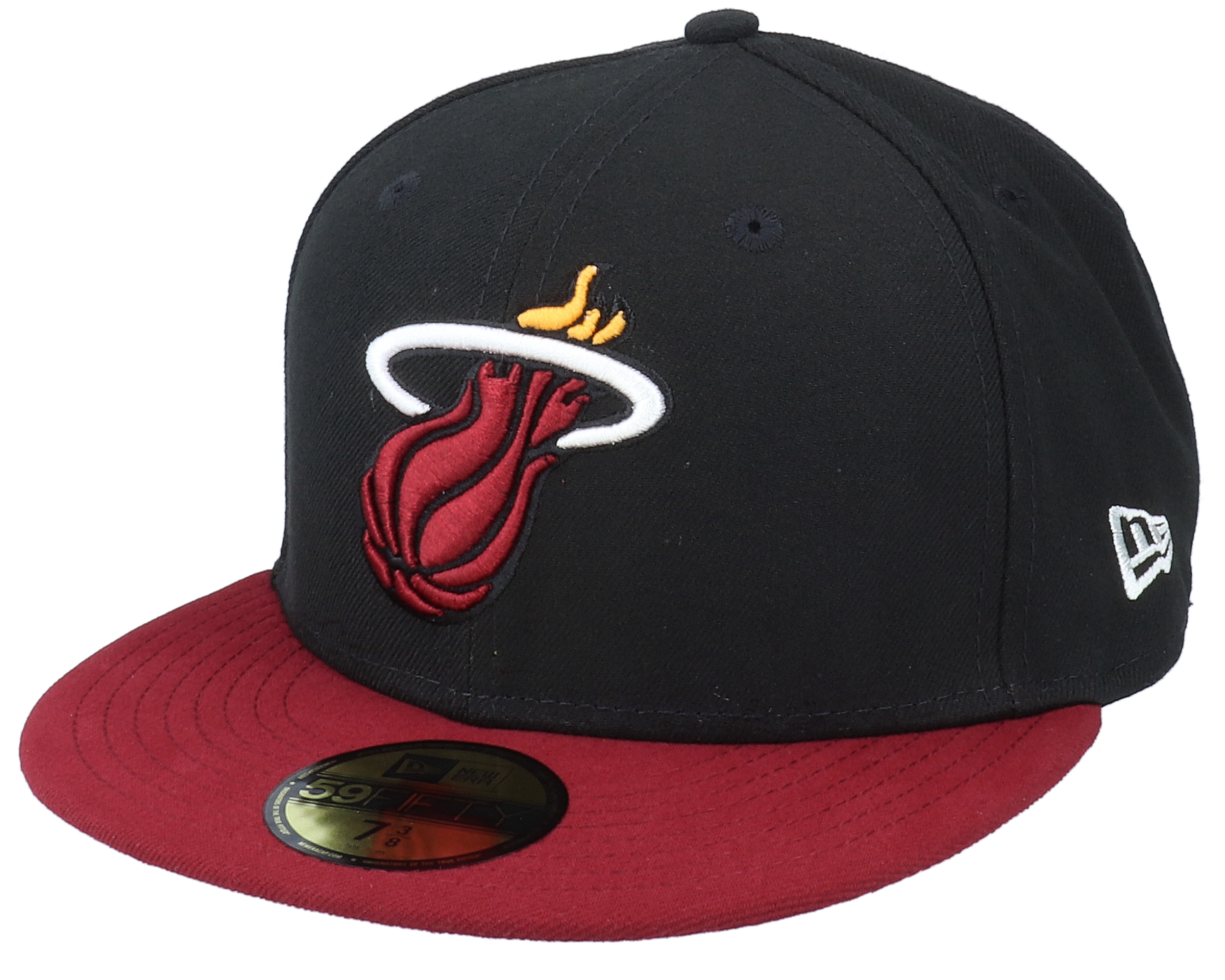 Miami Heat NBA Basic 59Fifty Black/Maroon Fitted - New Era caps ...
