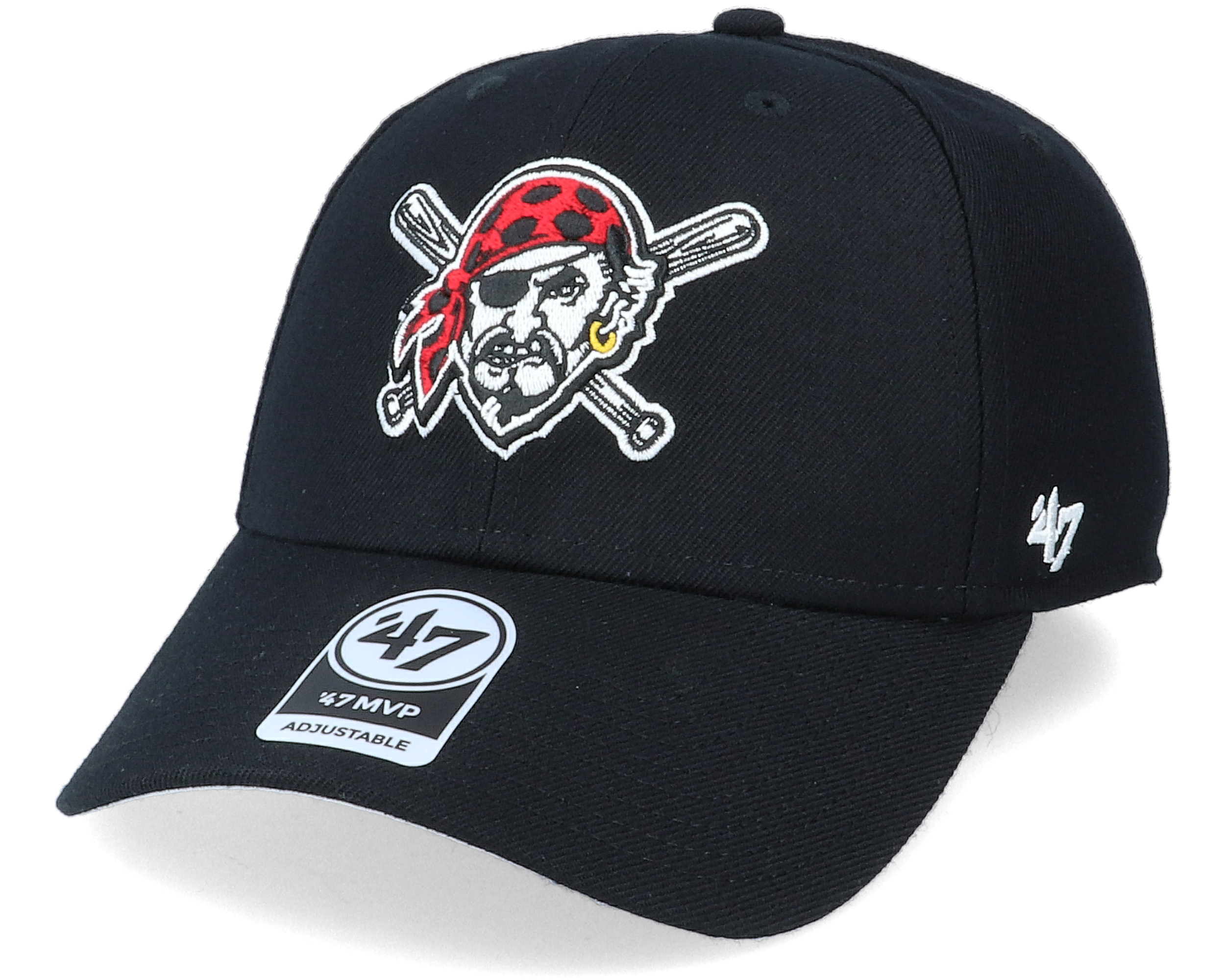 Pittsburgh Pirates Mvp Black/White Adjustable - 47 Brand caps - Hatstoreworld.com