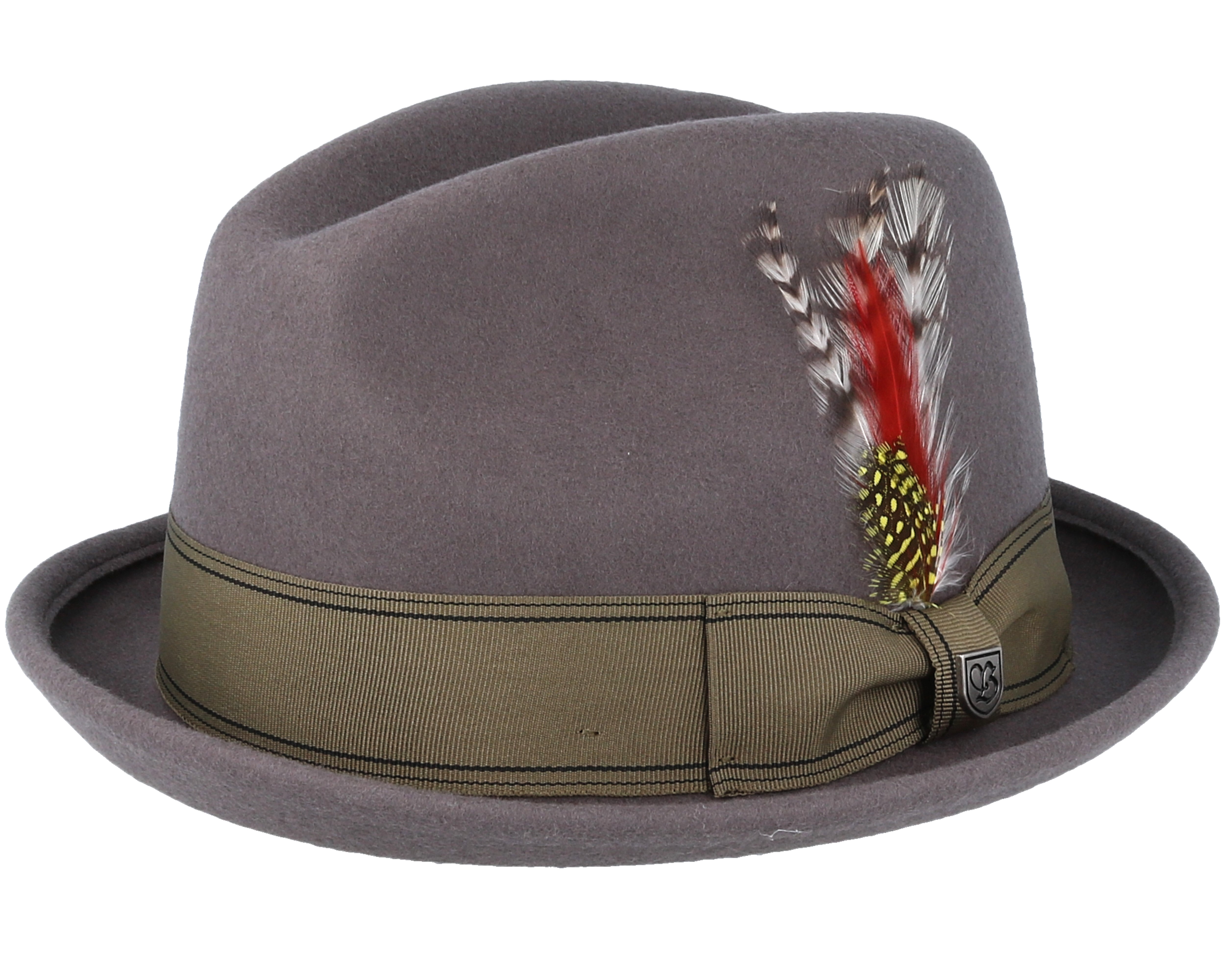 Gain Grey/Gold Fedora - Brixton hats - Hatstoreworld.com