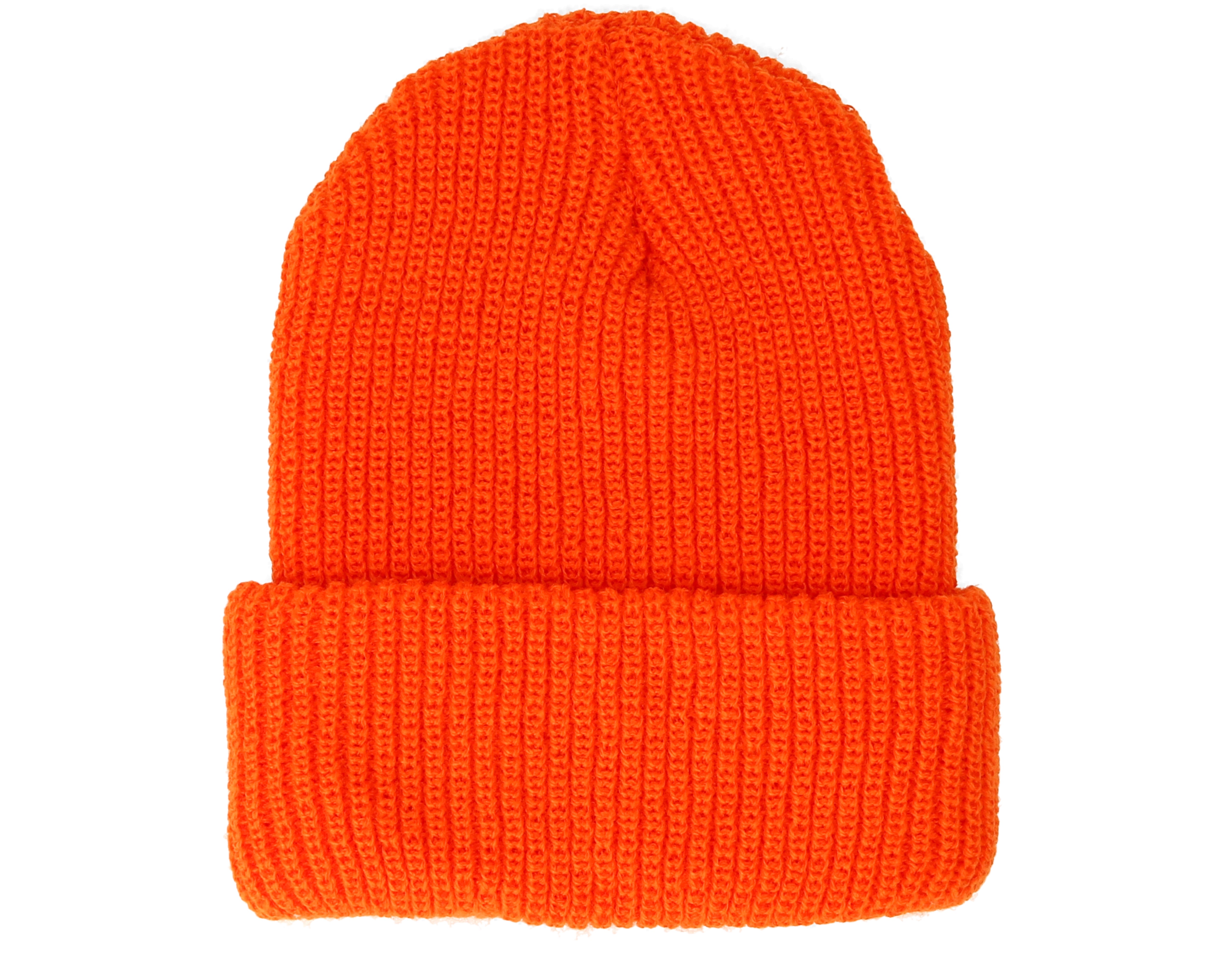 brown and orange beanie