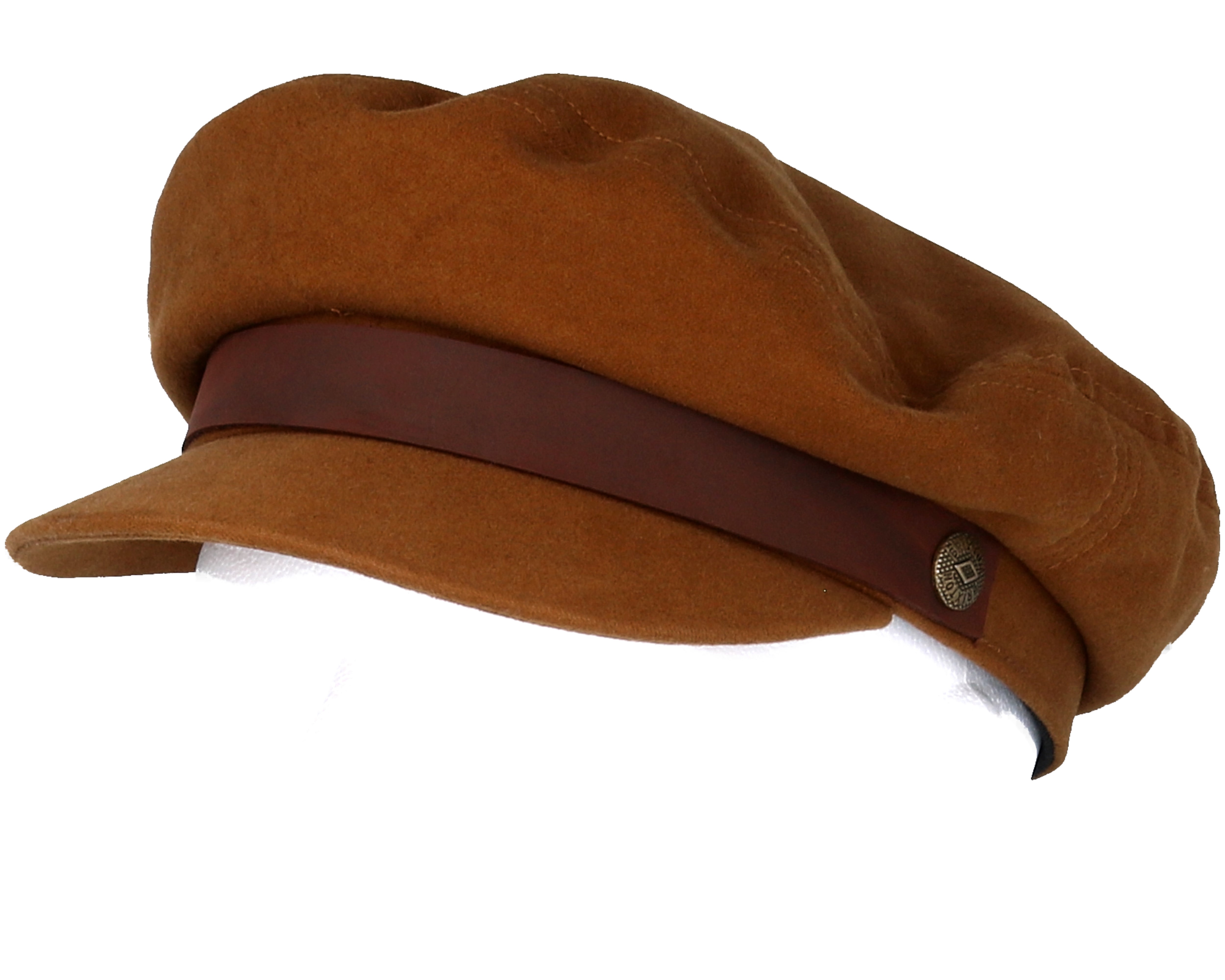 Fiddler Brown/Dark Brown Flat Cap Brixton caps Hatstore.co.uk