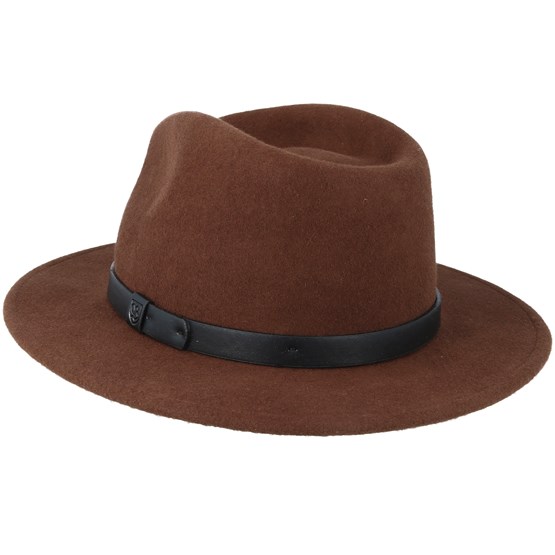 Messer Brown/Black Fedora - Brixton hats - Hatstoreworld.com